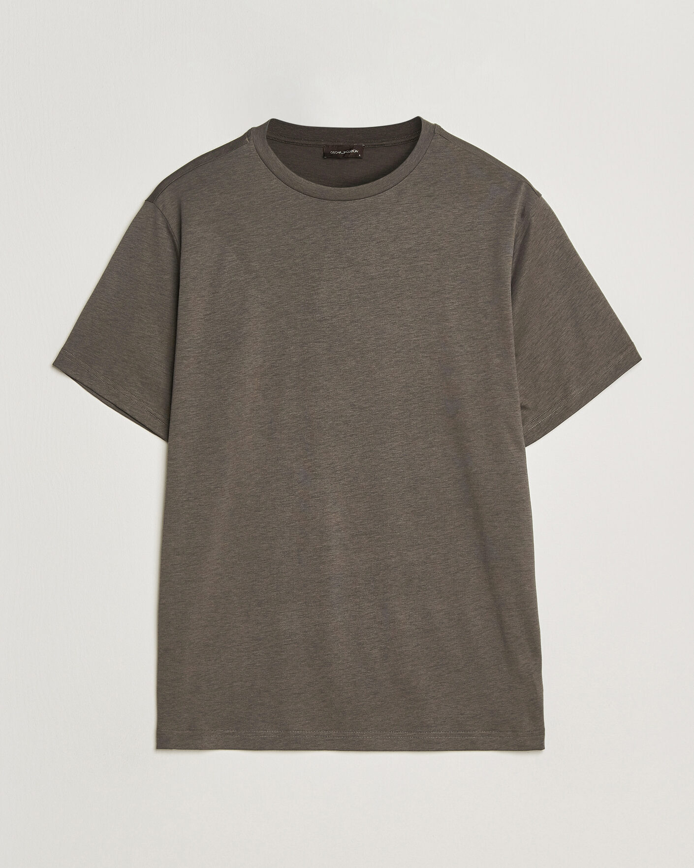 Uomini | T-shirt | Oscar Jacobson | Kim Lyocel/Cotton T-Shirt Green