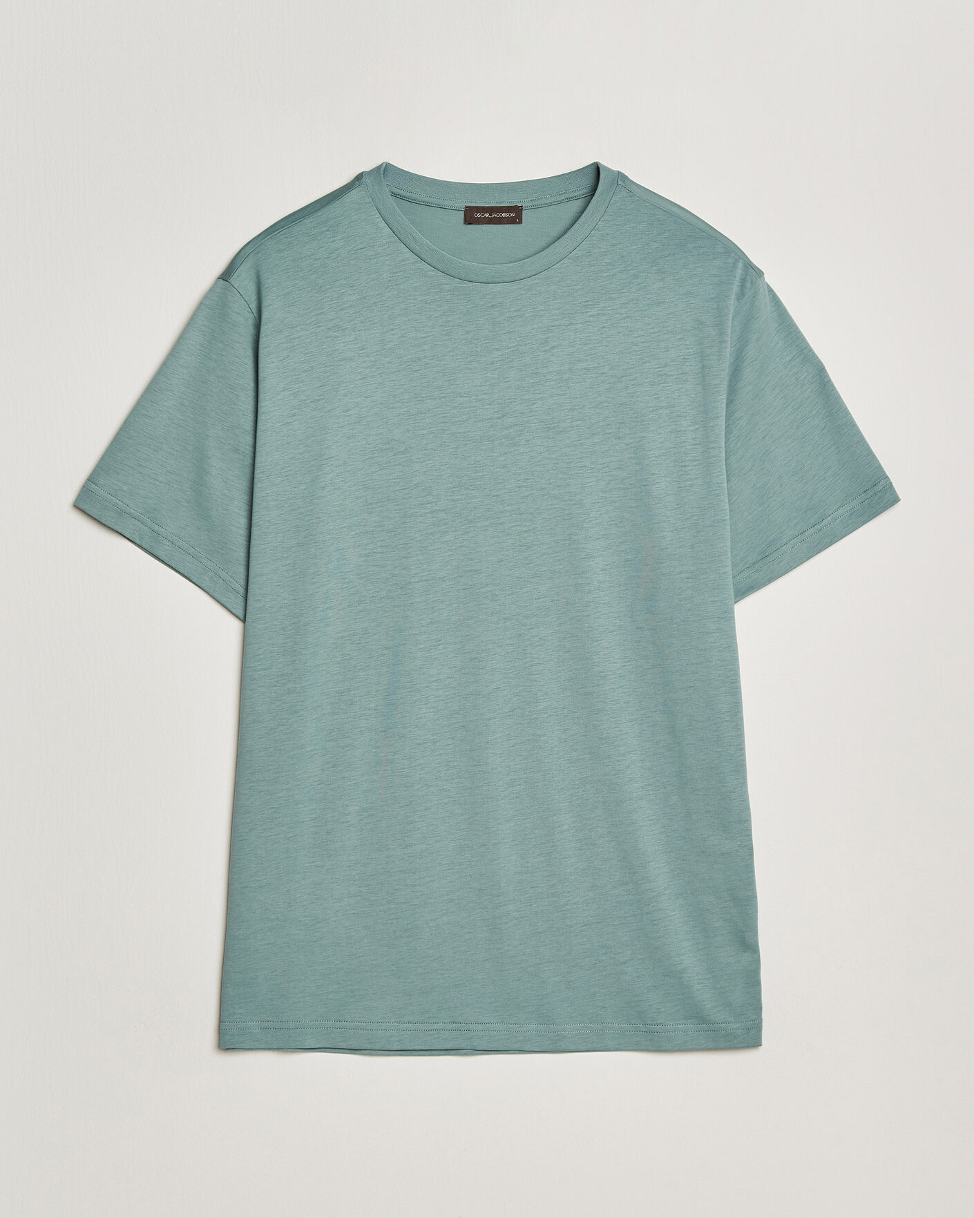 Uomini | T-shirt | Oscar Jacobson | Kim Lyocel/Cotton T-Shirt Soft Green