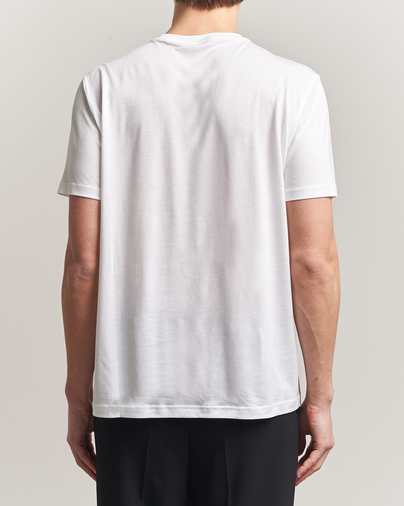 Uomini | T-shirt | Oscar Jacobson | Kim Lyocel/Cotton T-Shirt White
