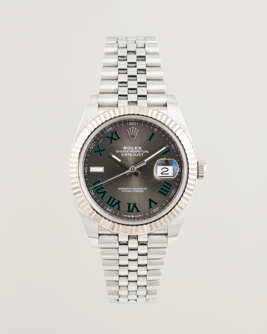 Uomini | Pre-Owned & Vintage Watches | Rolex Pre-Owned | Datejust 41 Wimbledon 