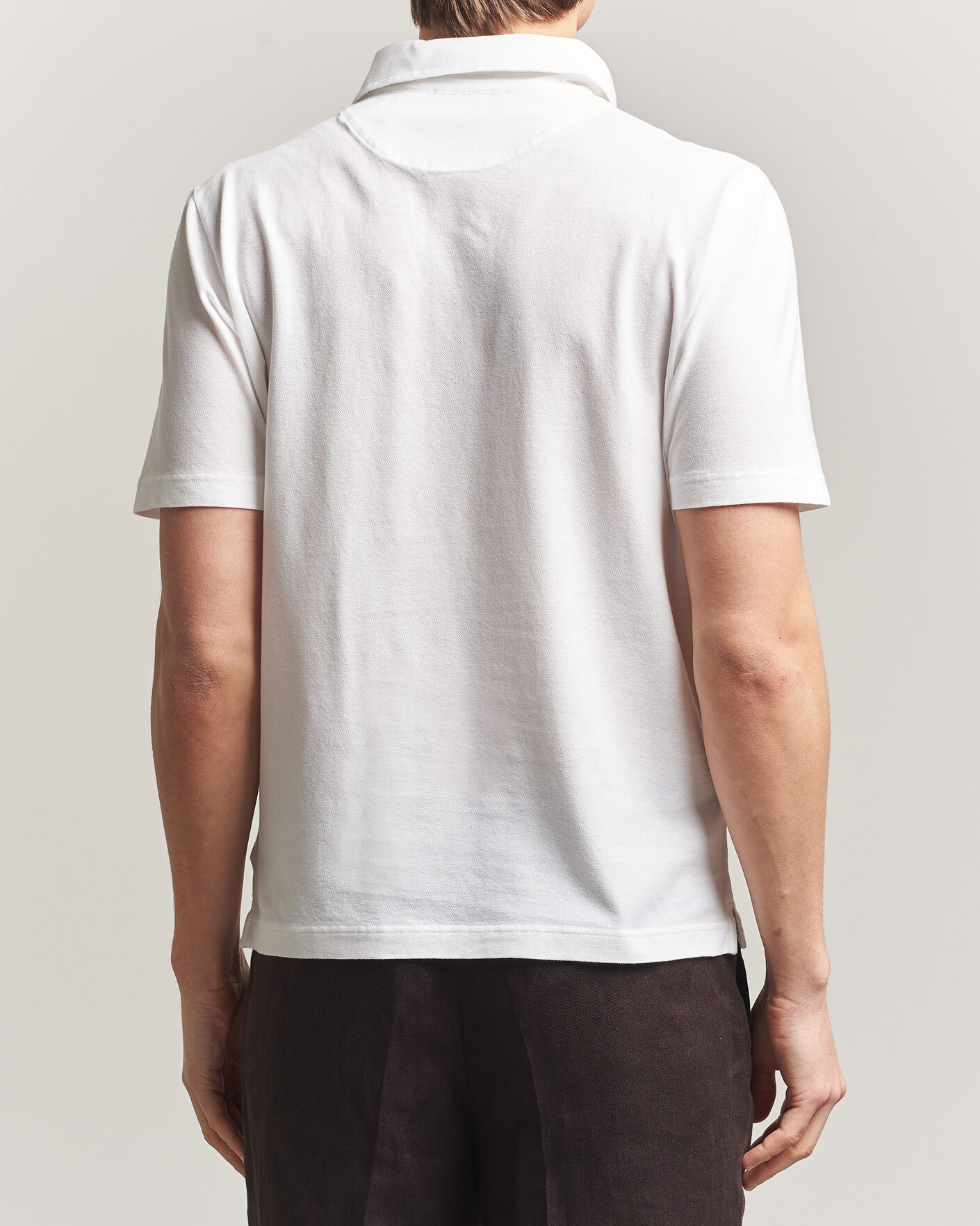 Uomini | Polo | Zanone | Soft Cotton Piquet Polo White