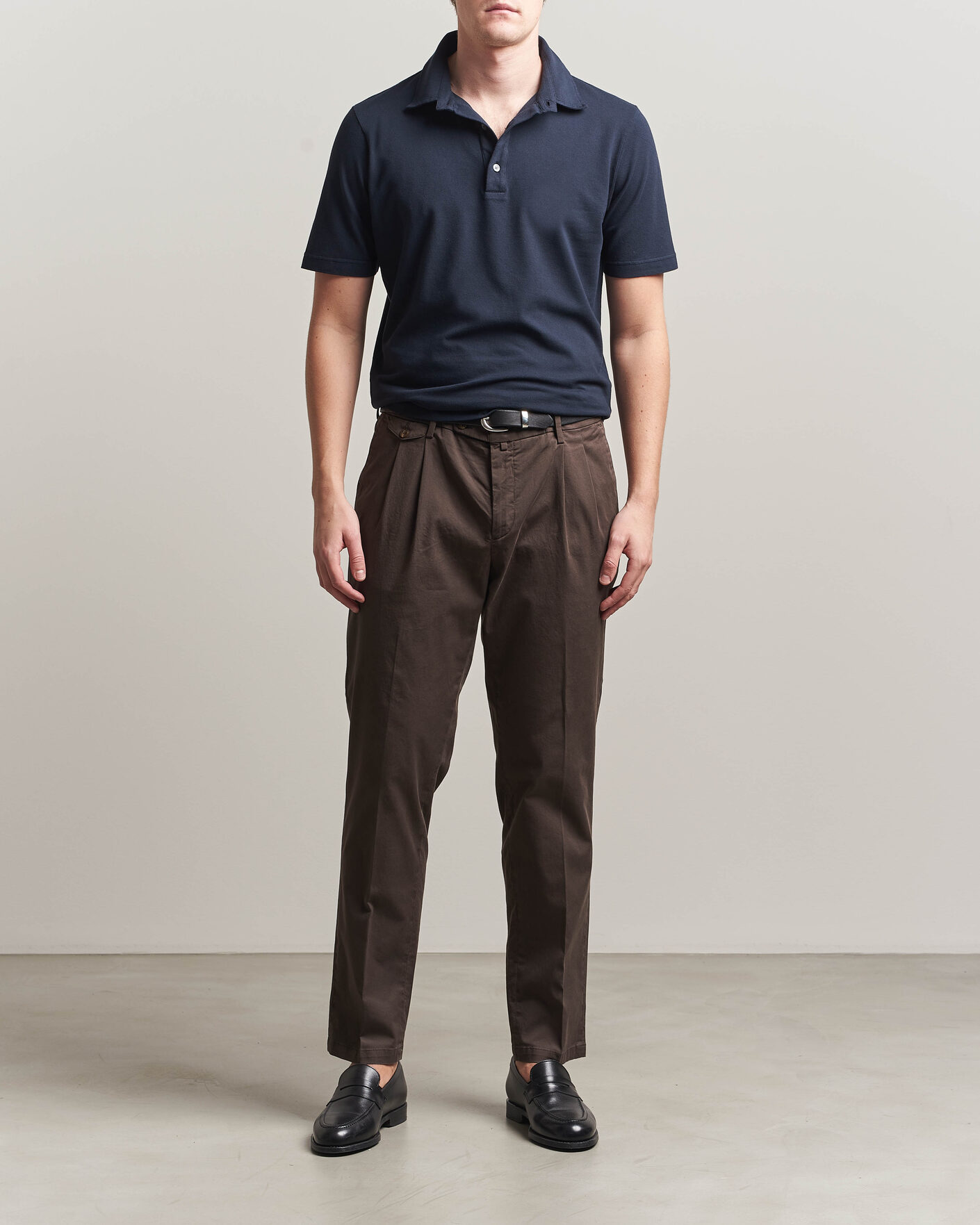 Uomini | Polo | Zanone | Soft Cotton Piquet Polo Navy