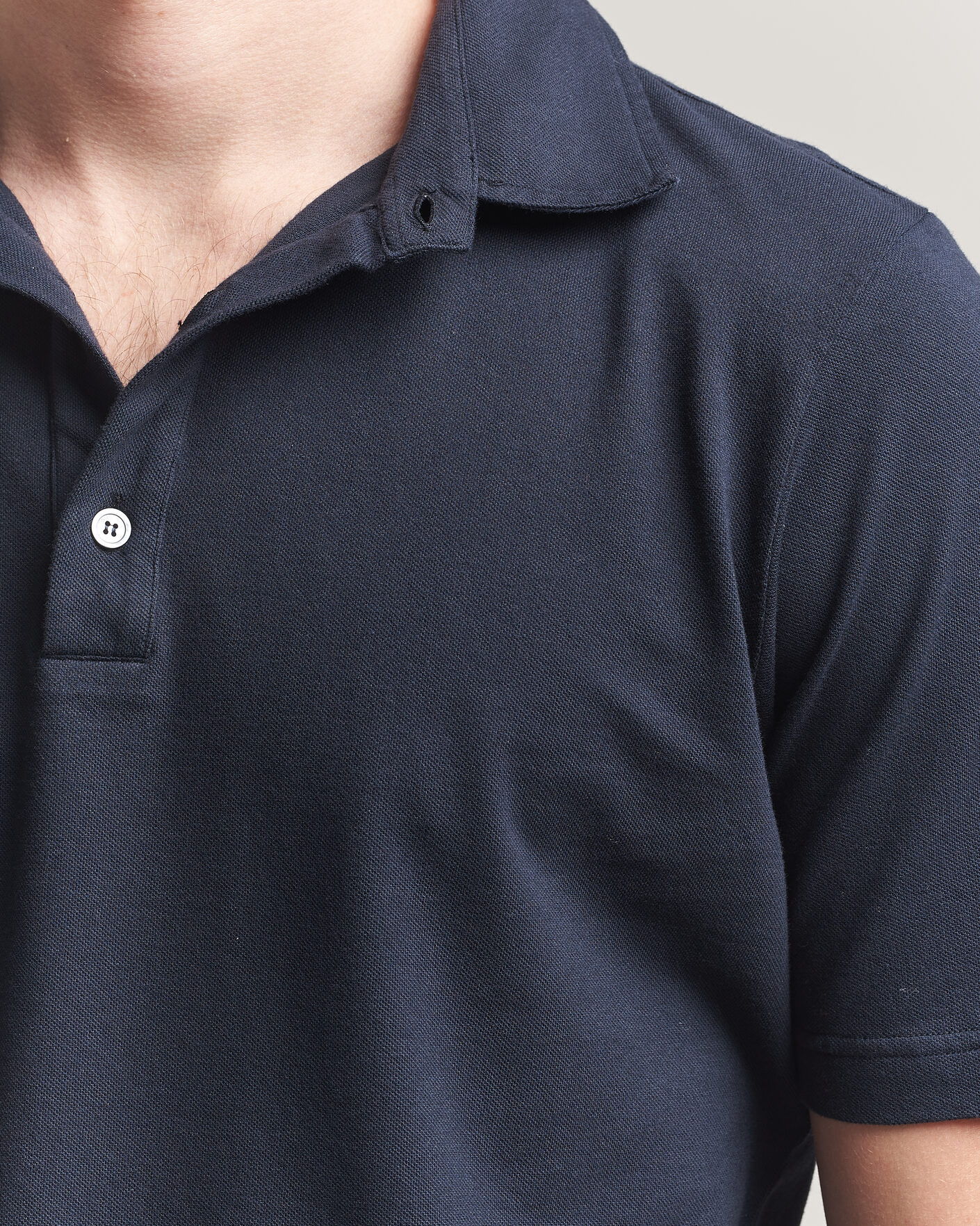 Uomini | Polo | Zanone | Soft Cotton Piquet Polo Navy