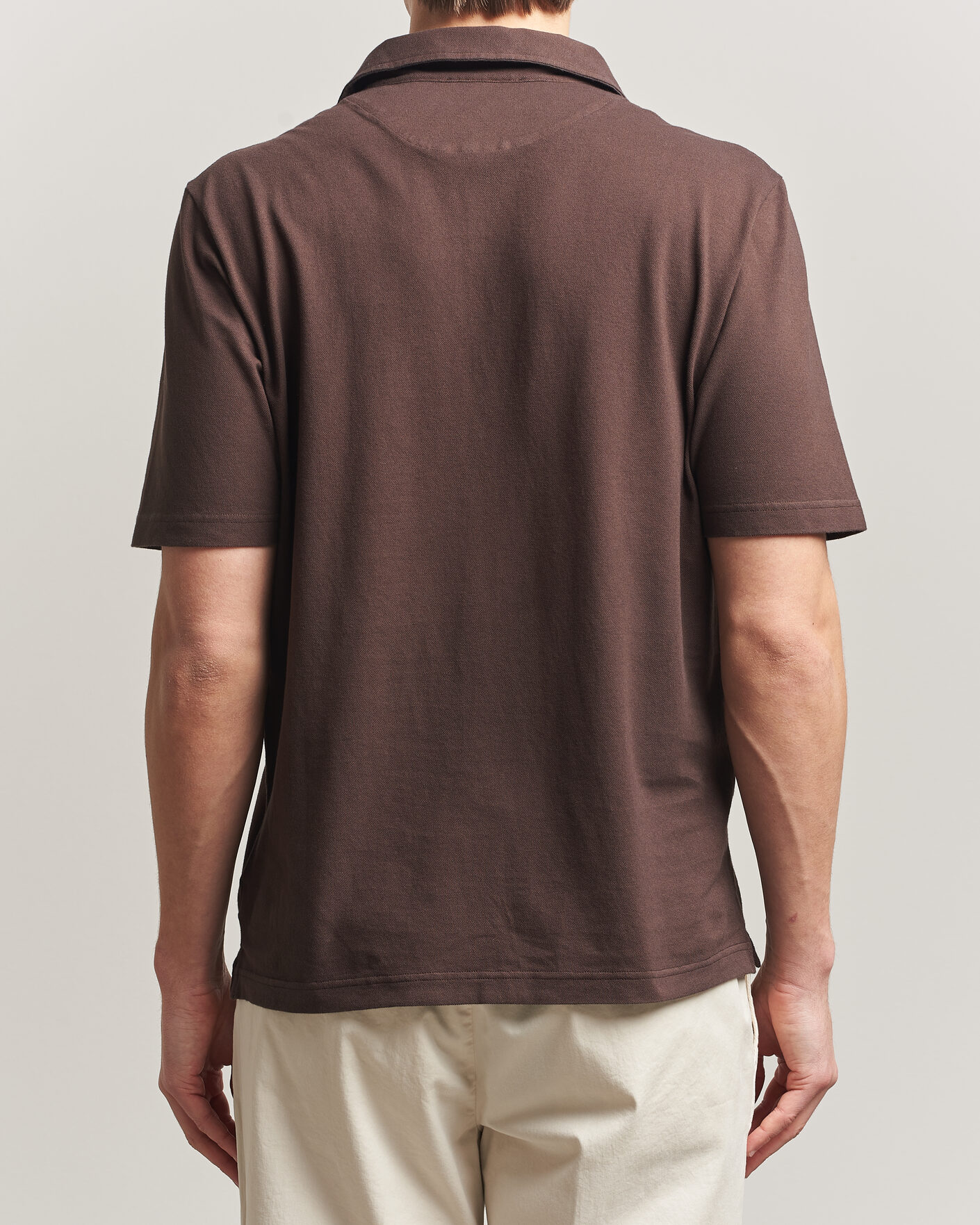Uomini | Polo | Zanone | Soft Cotton Piquet Polo Chocolate