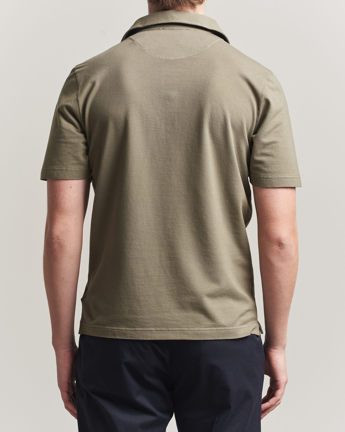 Uomini | Polo | Zanone | Soft Cotton Piquet Polo Taupe