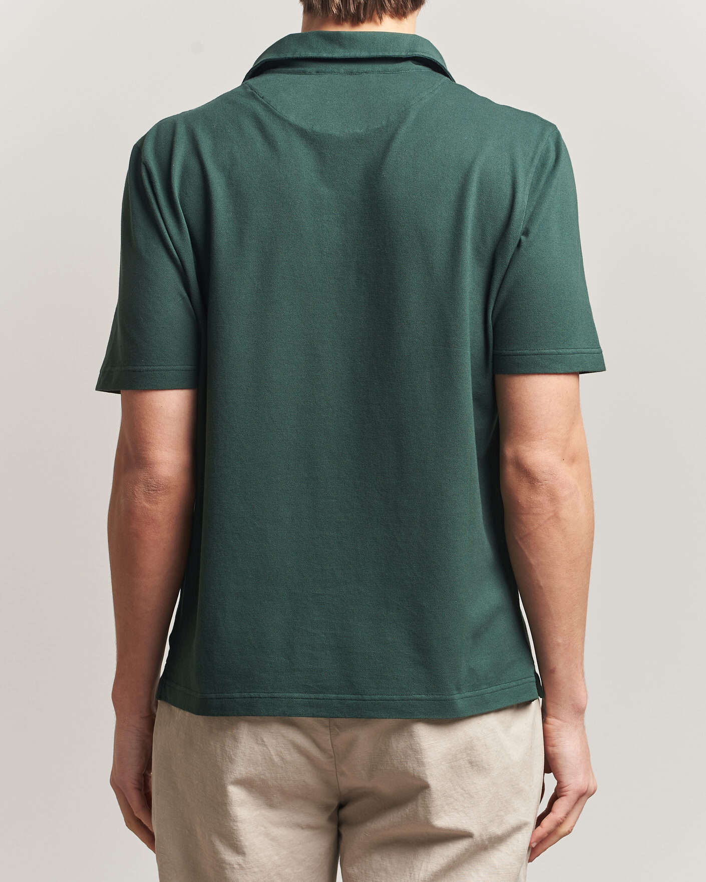 Uomini | Polo | Zanone | Soft Cotton Piquet Polo Dark Green