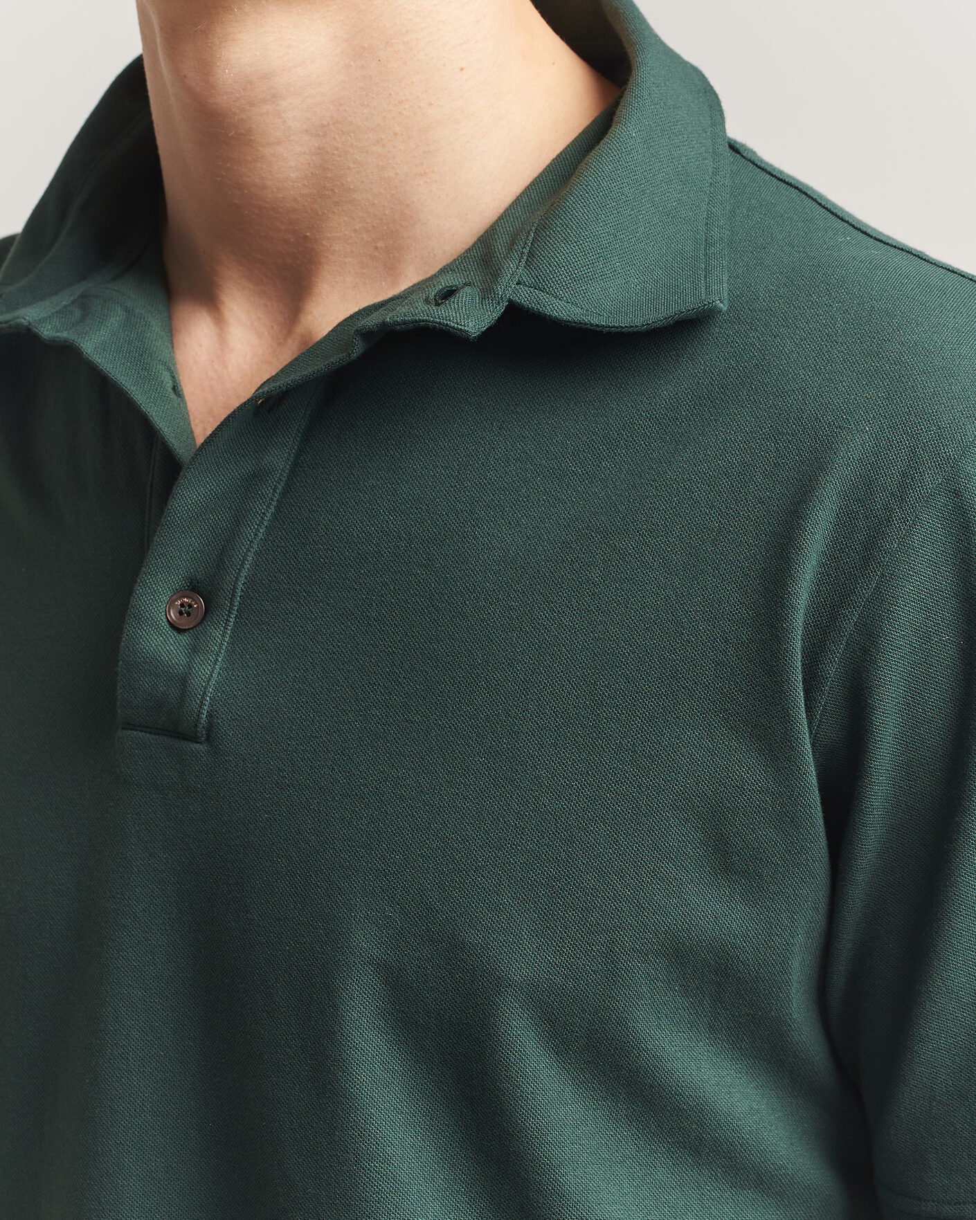 Uomini | Polo | Zanone | Soft Cotton Piquet Polo Dark Green
