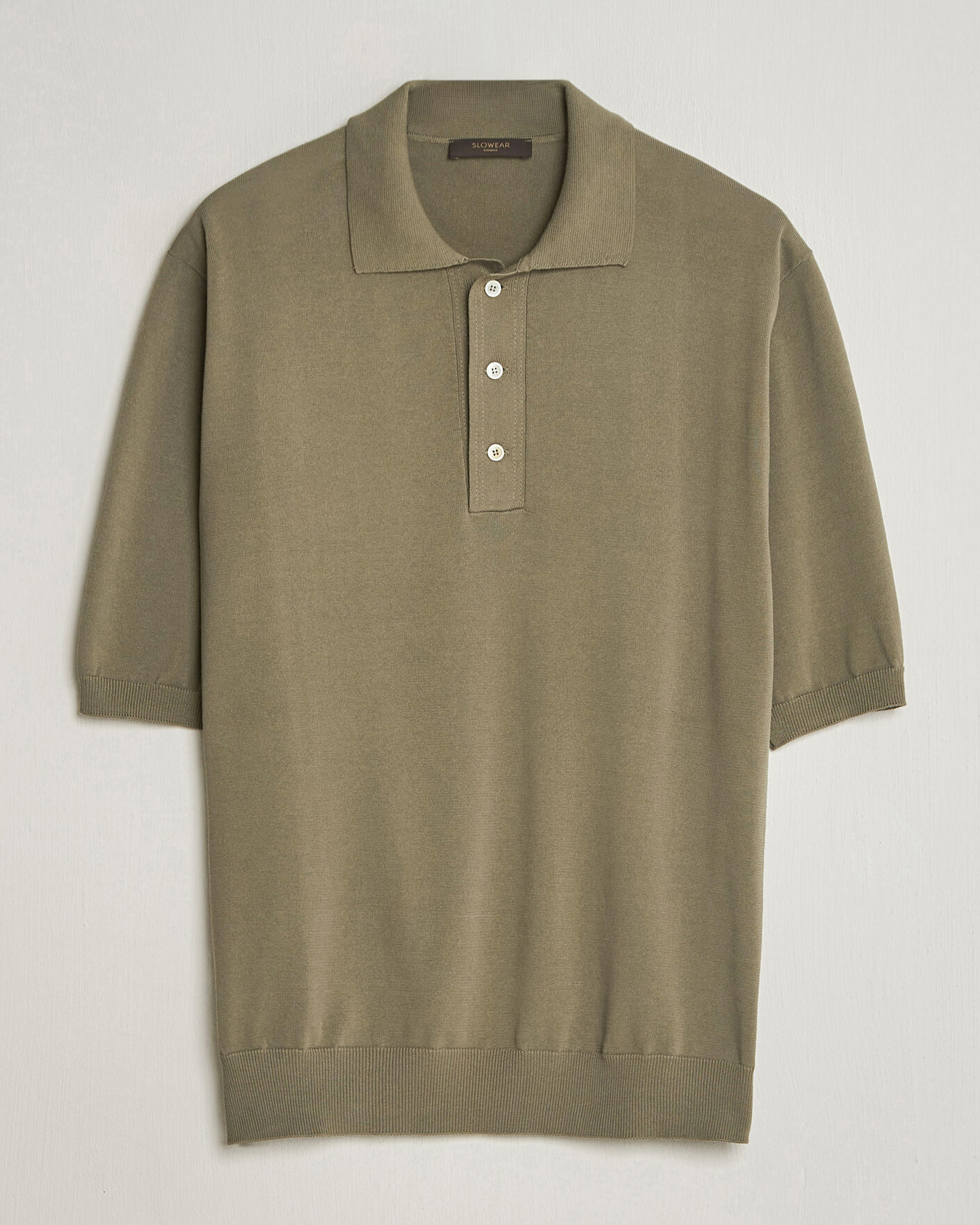 Uomini | Polo | Zanone | Knitted Cotton Polo Olive