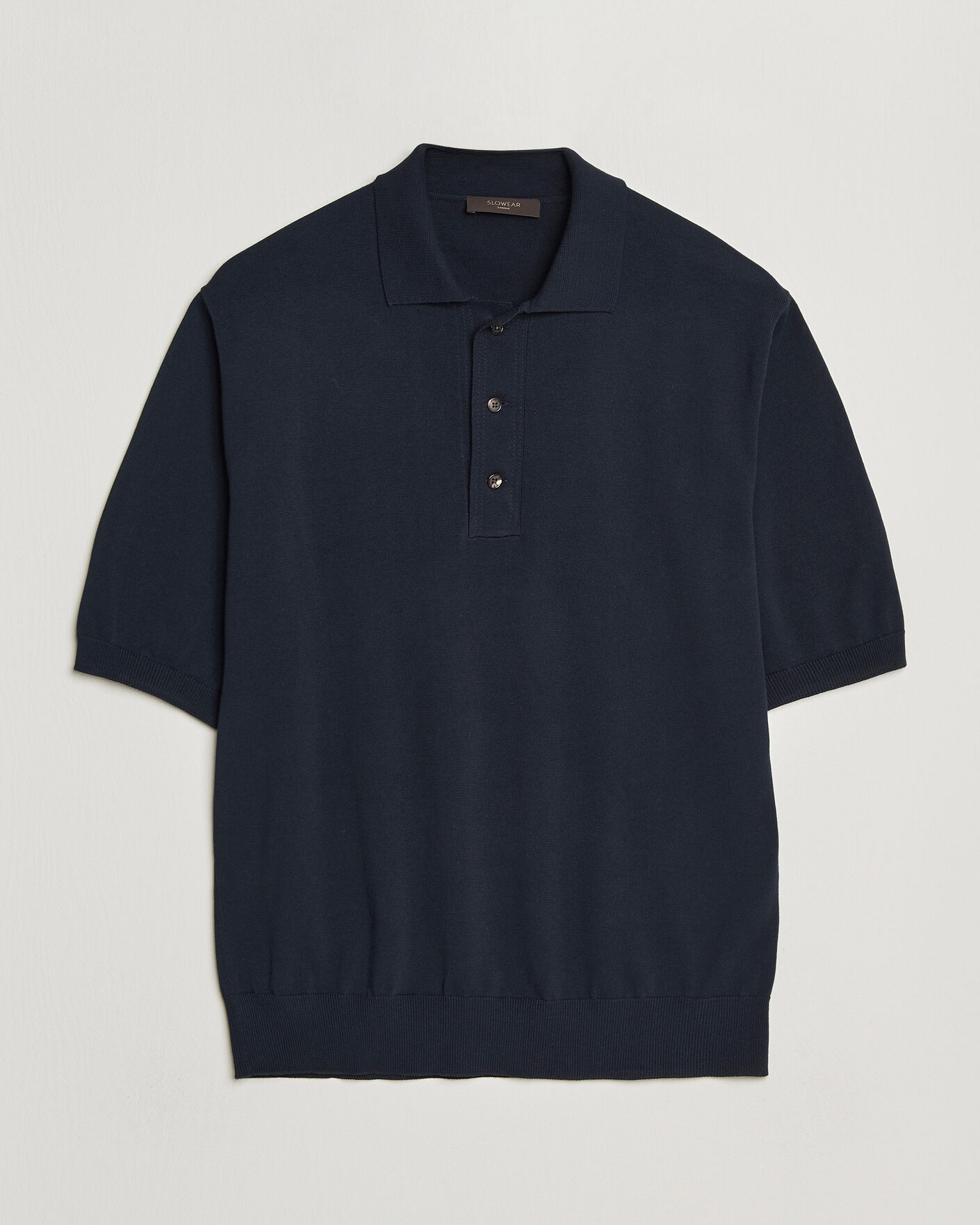 Uomini | Polo | Zanone | Knitted Cotton Polo Navy