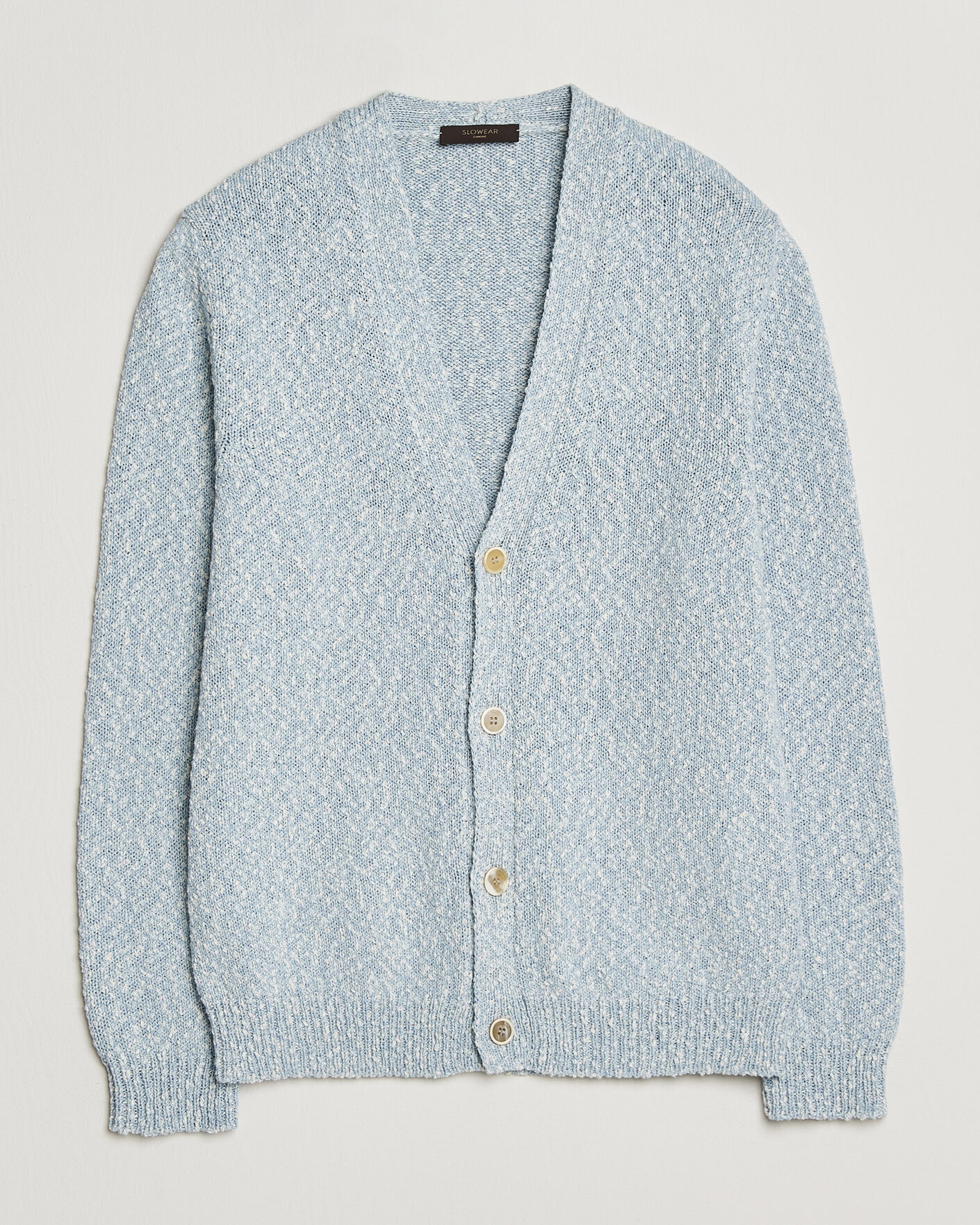 Uomini | Maglieria | Zanone | Mouline Cardigan Sky Blue