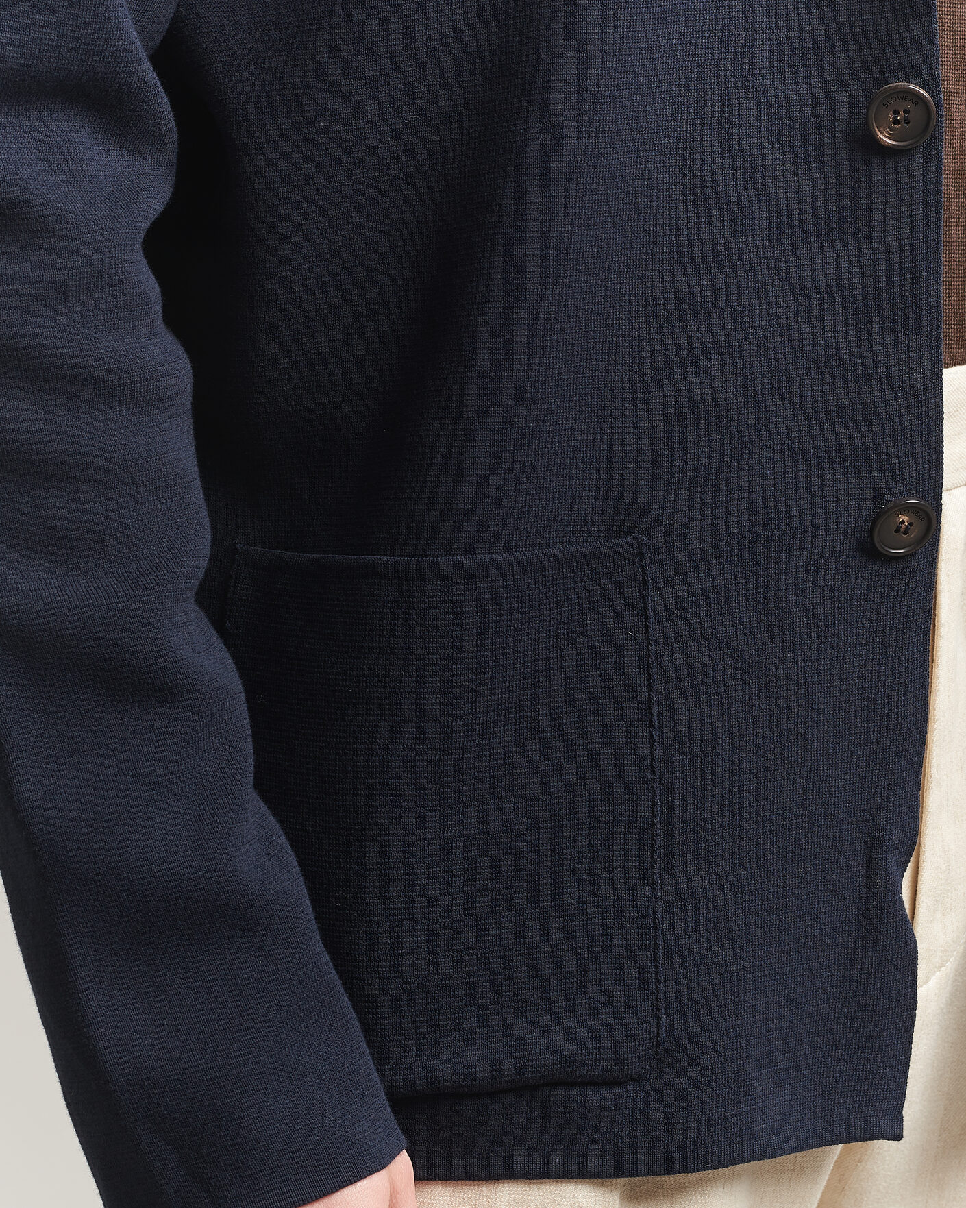 Uomini | Blazers | Zanone | Knitted Cotton Blazer Navy