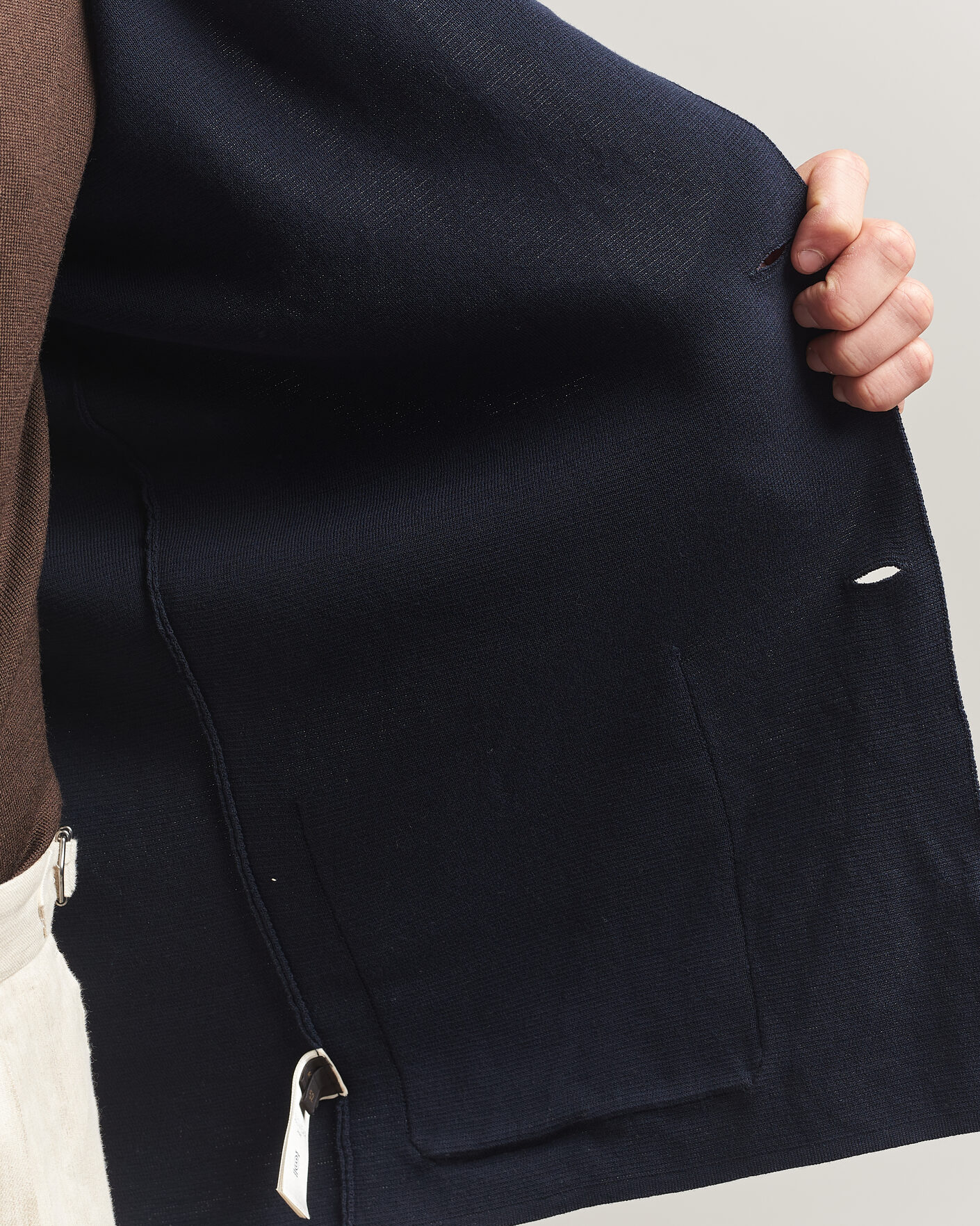 Uomini | Blazers | Zanone | Knitted Cotton Blazer Navy