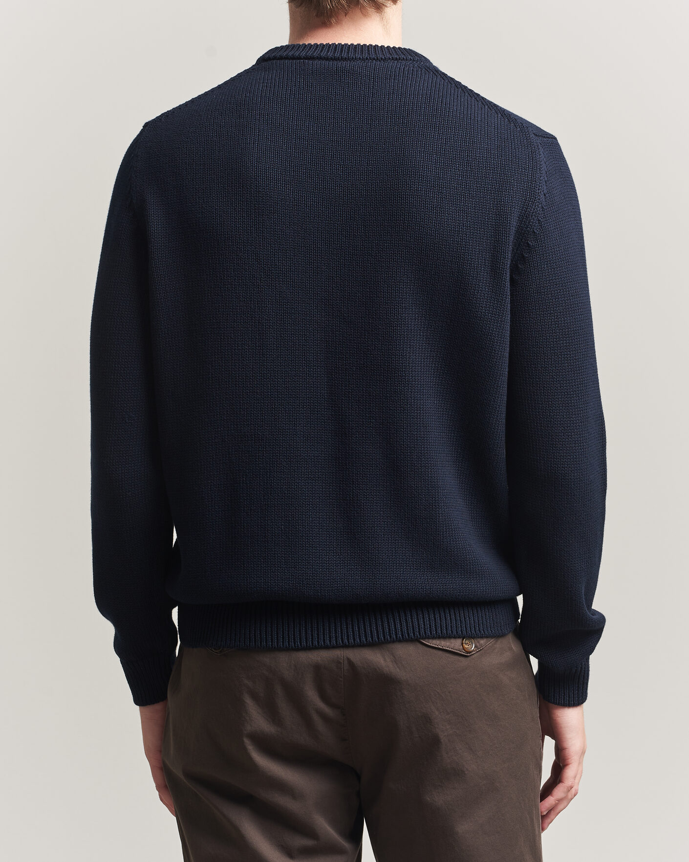 Uomini | Maglieria | Zanone | Soft Cotton Crew Neck Sweater Navy