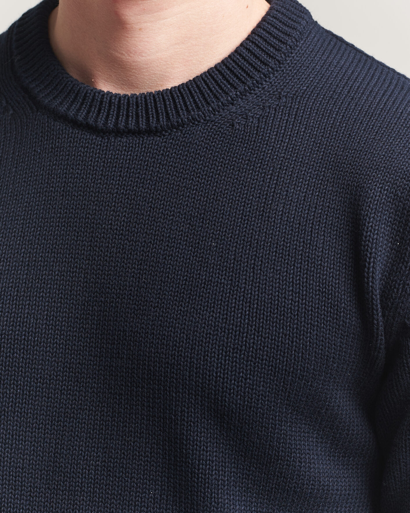 Uomini | Maglieria | Zanone | Soft Cotton Crew Neck Sweater Navy