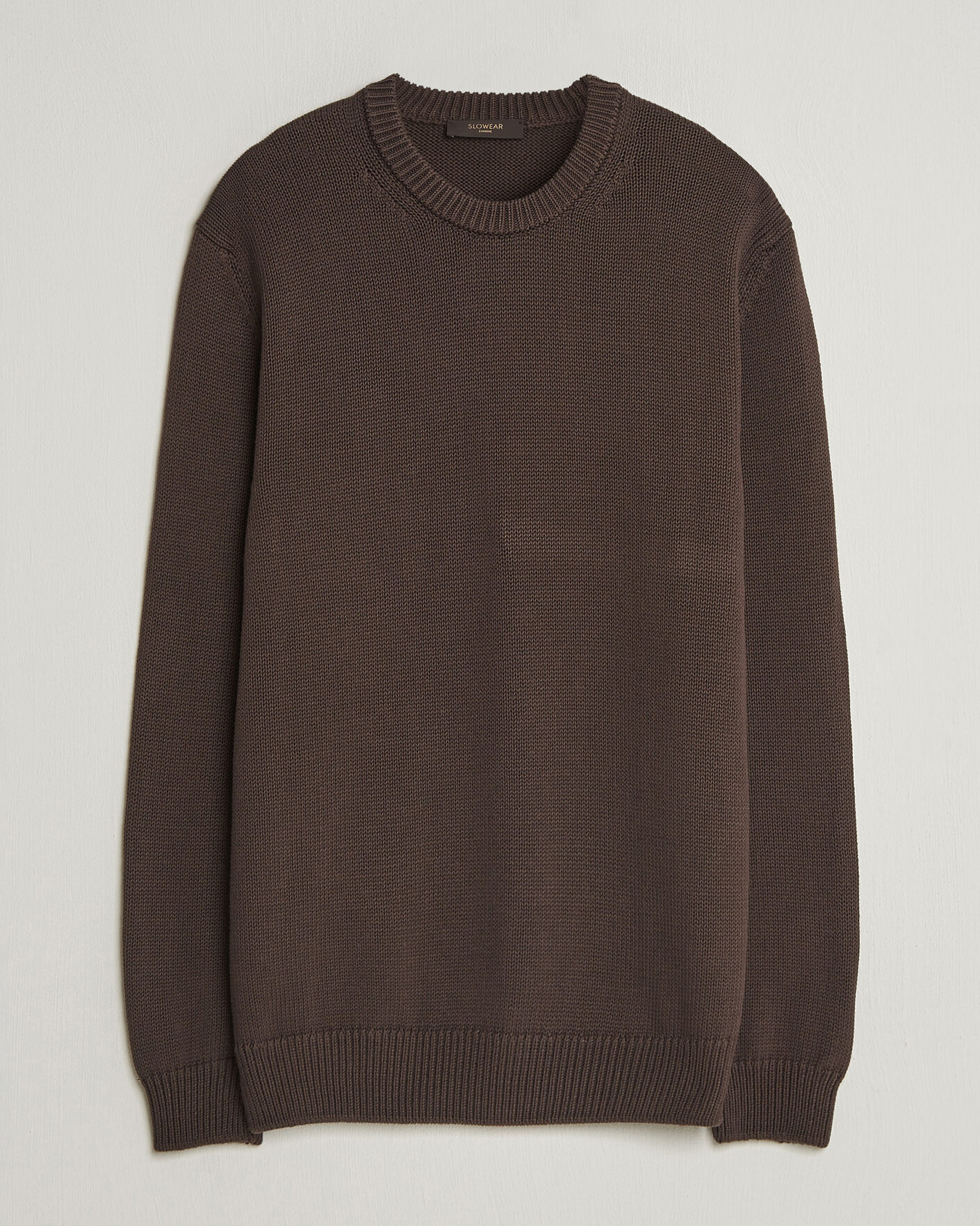 Uomini | Maglieria | Zanone | Soft Cotton Crew Neck Sweater Chocolate