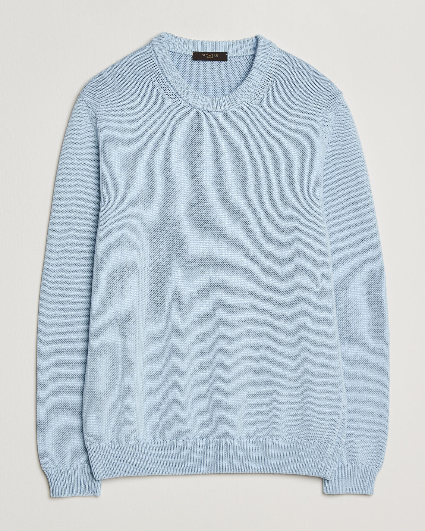 Uomini | Maglieria | Zanone | Soft Cotton Crew Neck Sweater Sky Blue