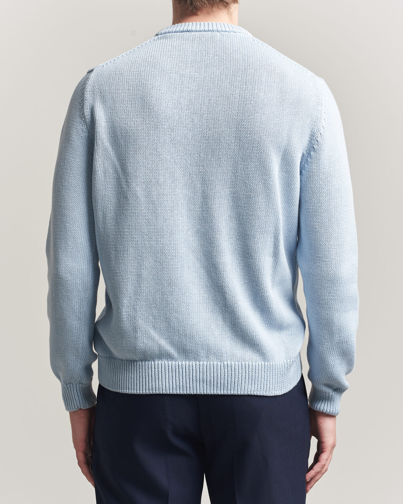 Uomini | Maglieria | Zanone | Soft Cotton Crew Neck Sweater Sky Blue