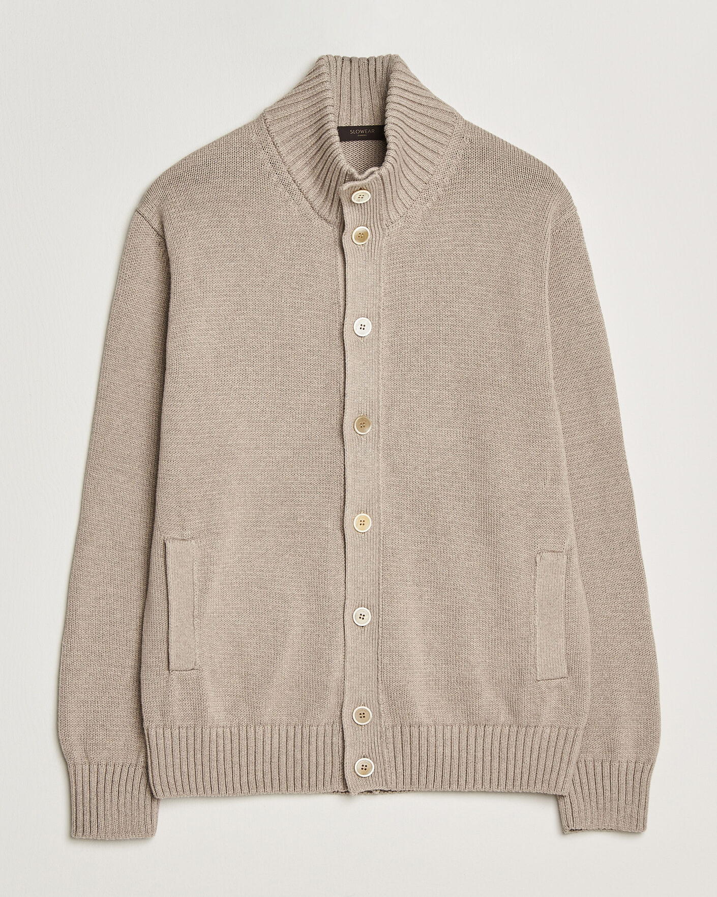 Uomini | Maglieria | Zanone | Soft Cotton Chioto Cardigan Taupe