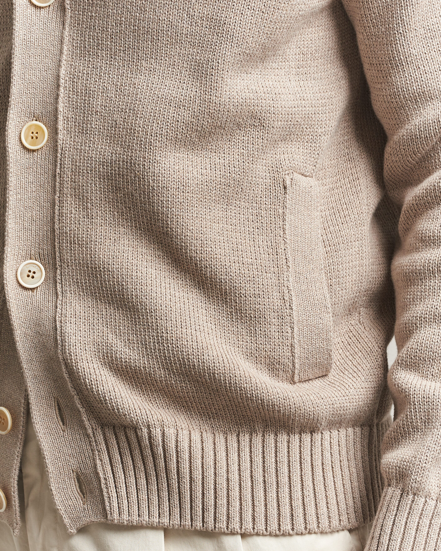 Uomini | Maglieria | Zanone | Soft Cotton Chioto Cardigan Taupe