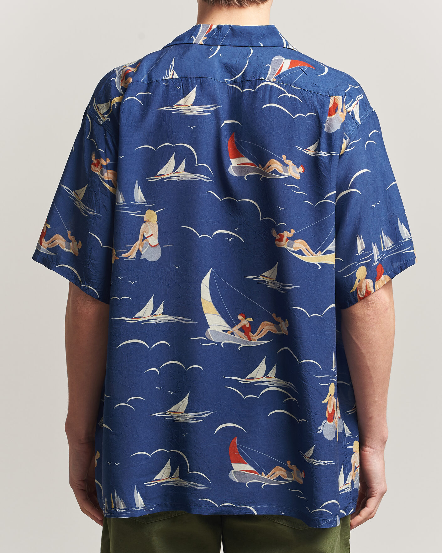 Uomini | Camicie | BEAMS PLUS | Holiday Print Camp Shirt Navy