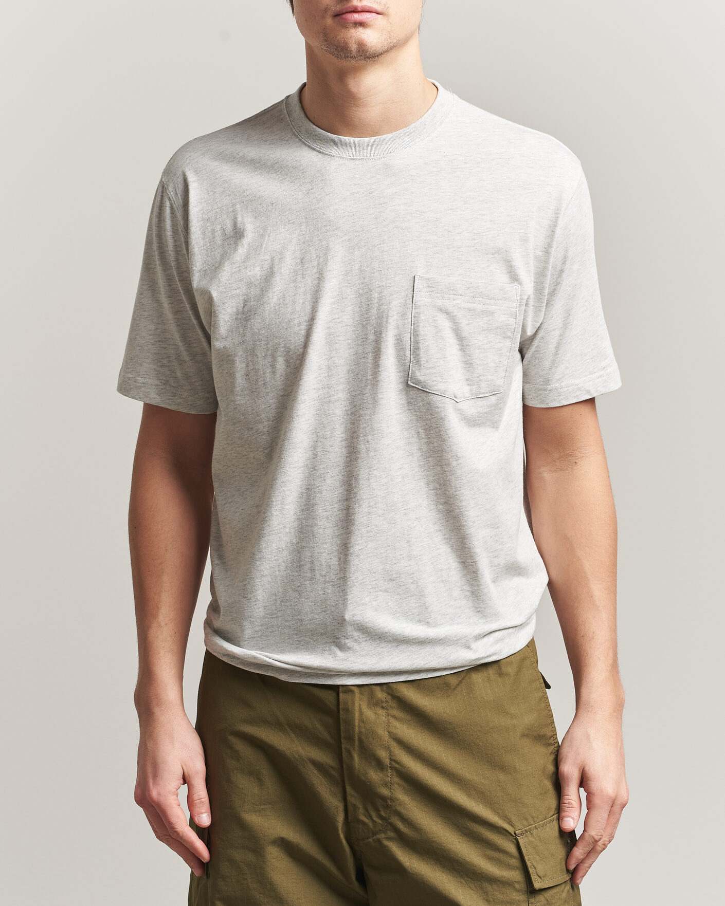 Uomini | T-shirt | BEAMS PLUS | Pocket Tee Ash Grey