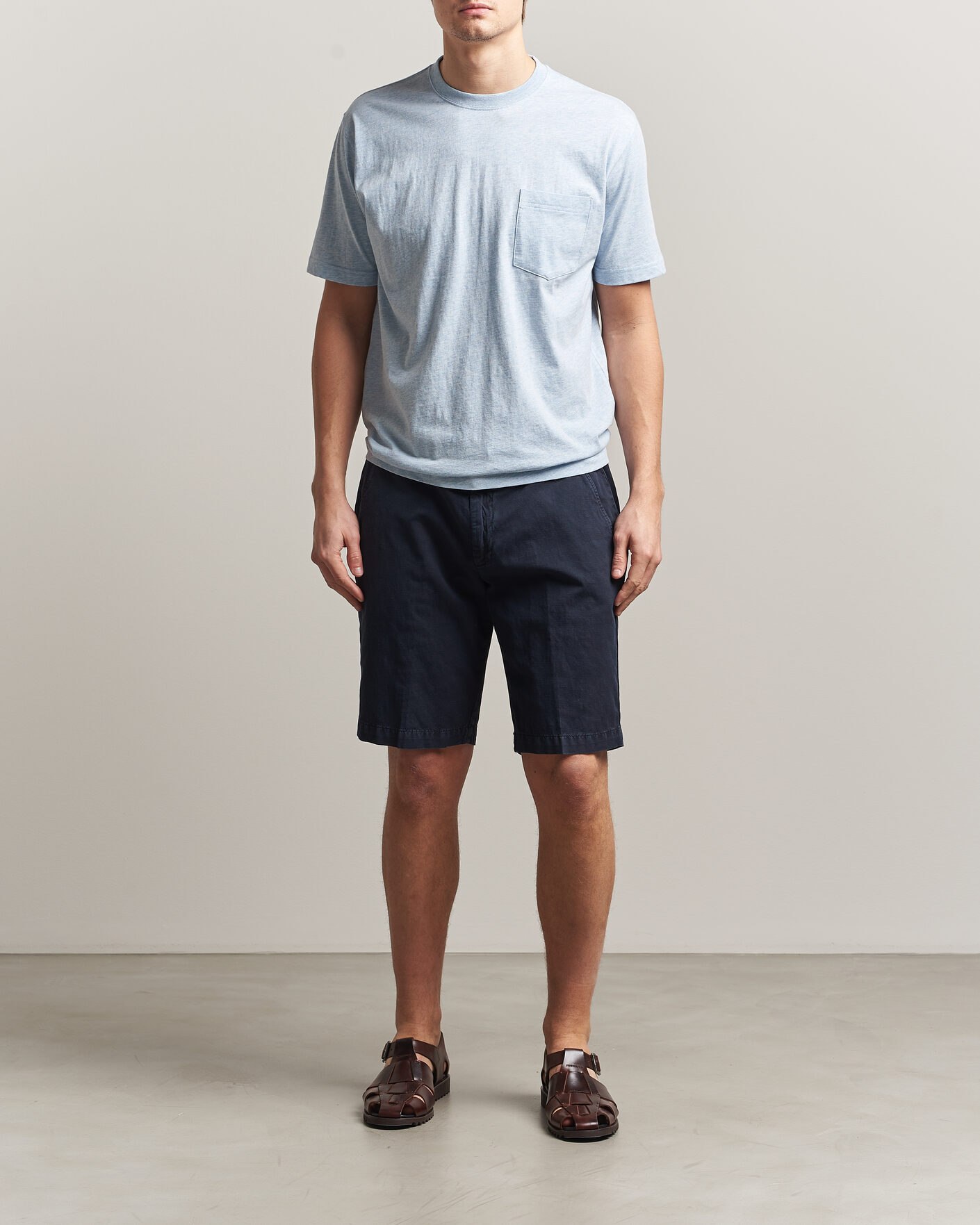 Uomini | T-shirt | BEAMS PLUS | Pocket Tee Sax Blue