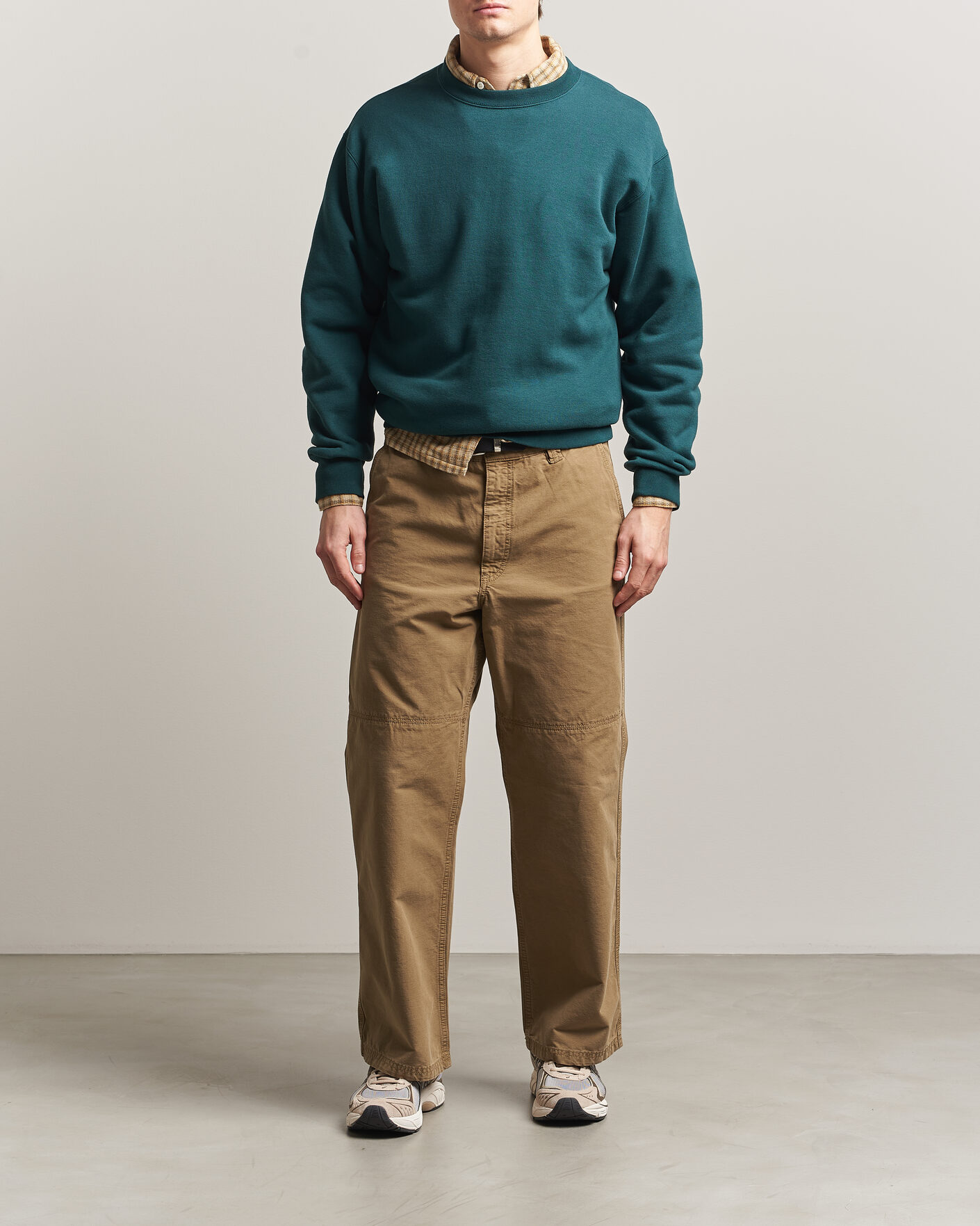 Uomini | Maglieria | BEAMS PLUS | Crew Sweat Dark Green