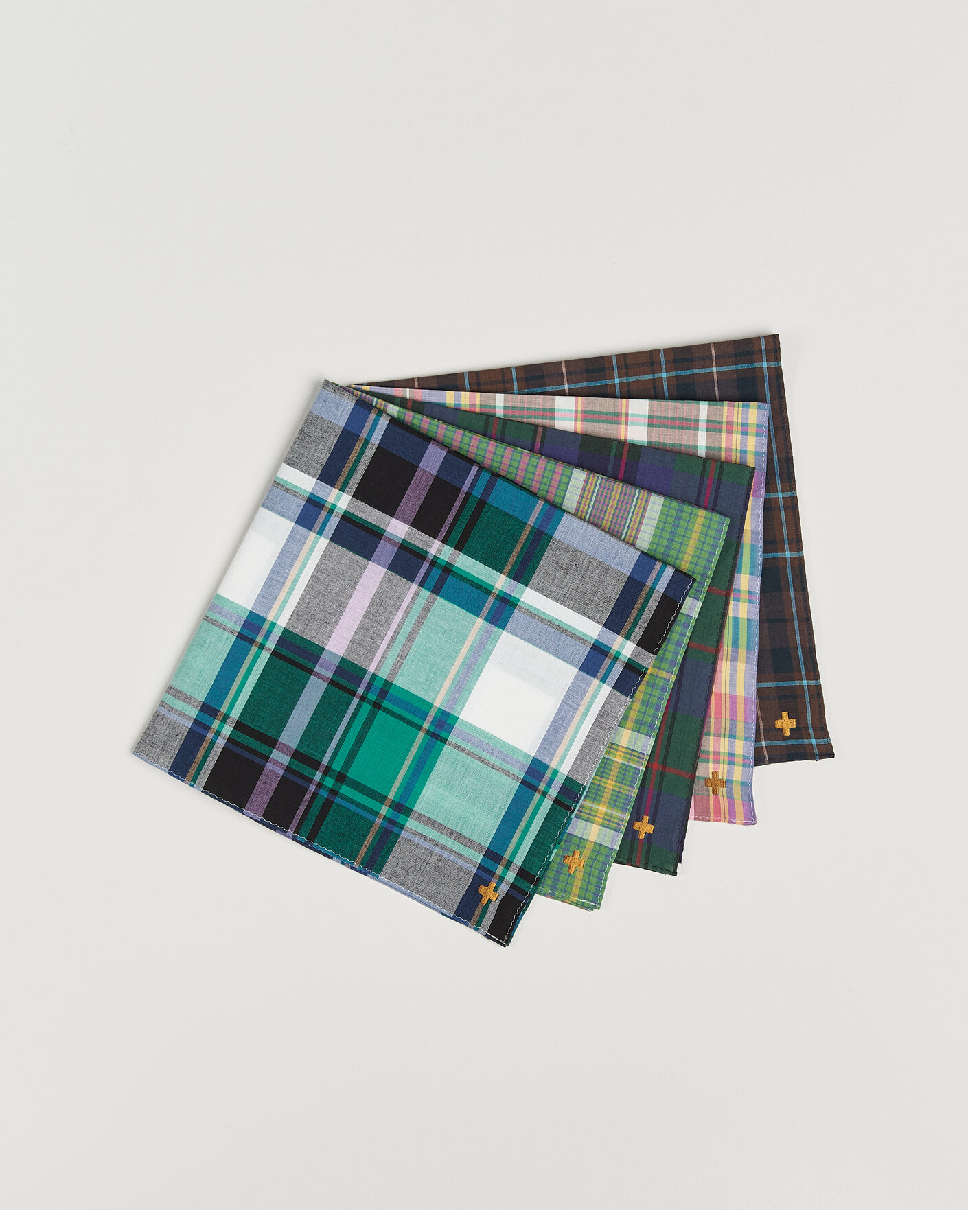 Uomini | Fazzoletti da taschino | BEAMS PLUS | 5-Pack Madras Handkerchief Multicolour