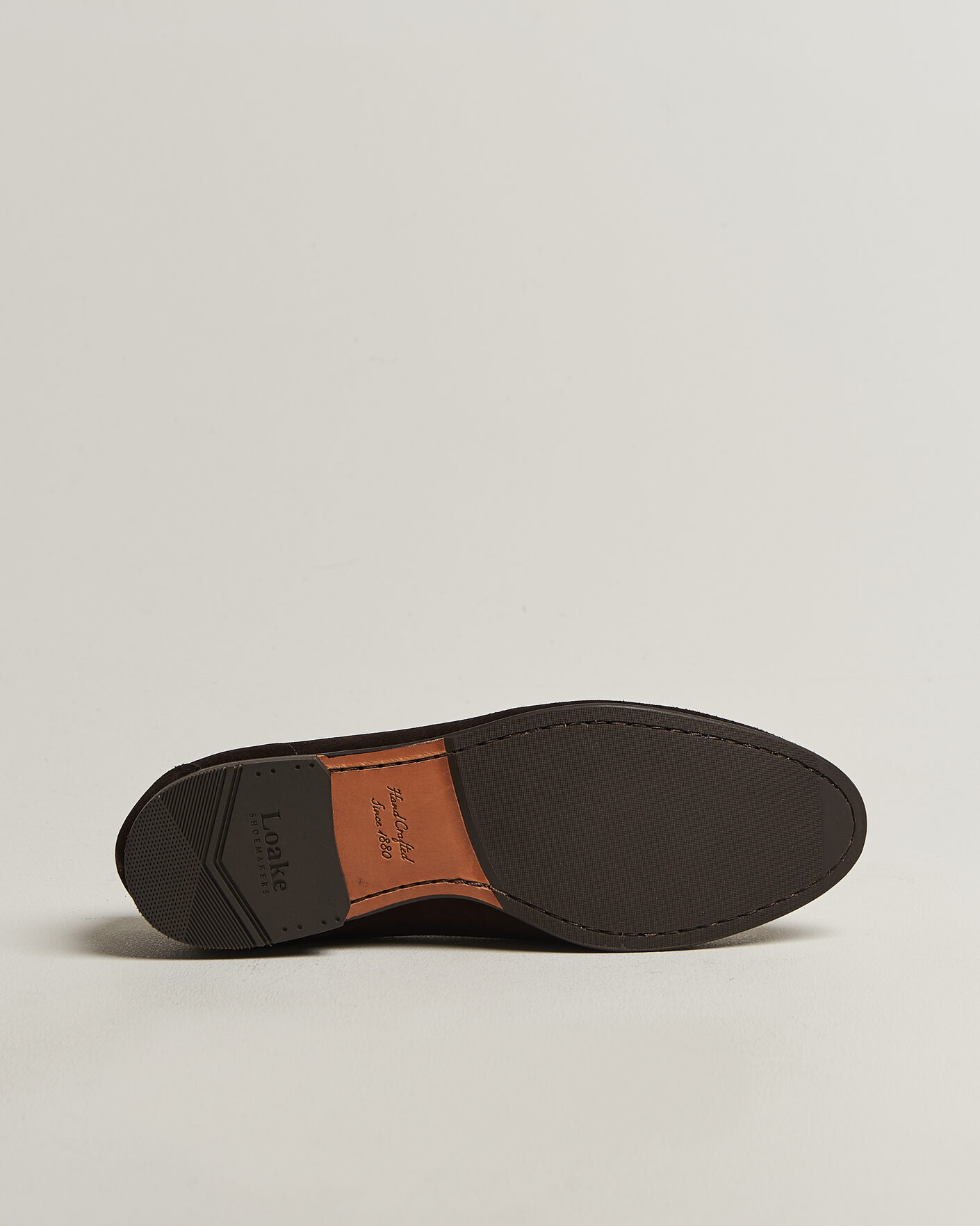 Uomini | Mocassini | Loake 1880 | Belgrave Suede Belgian Loafer Dark Brown