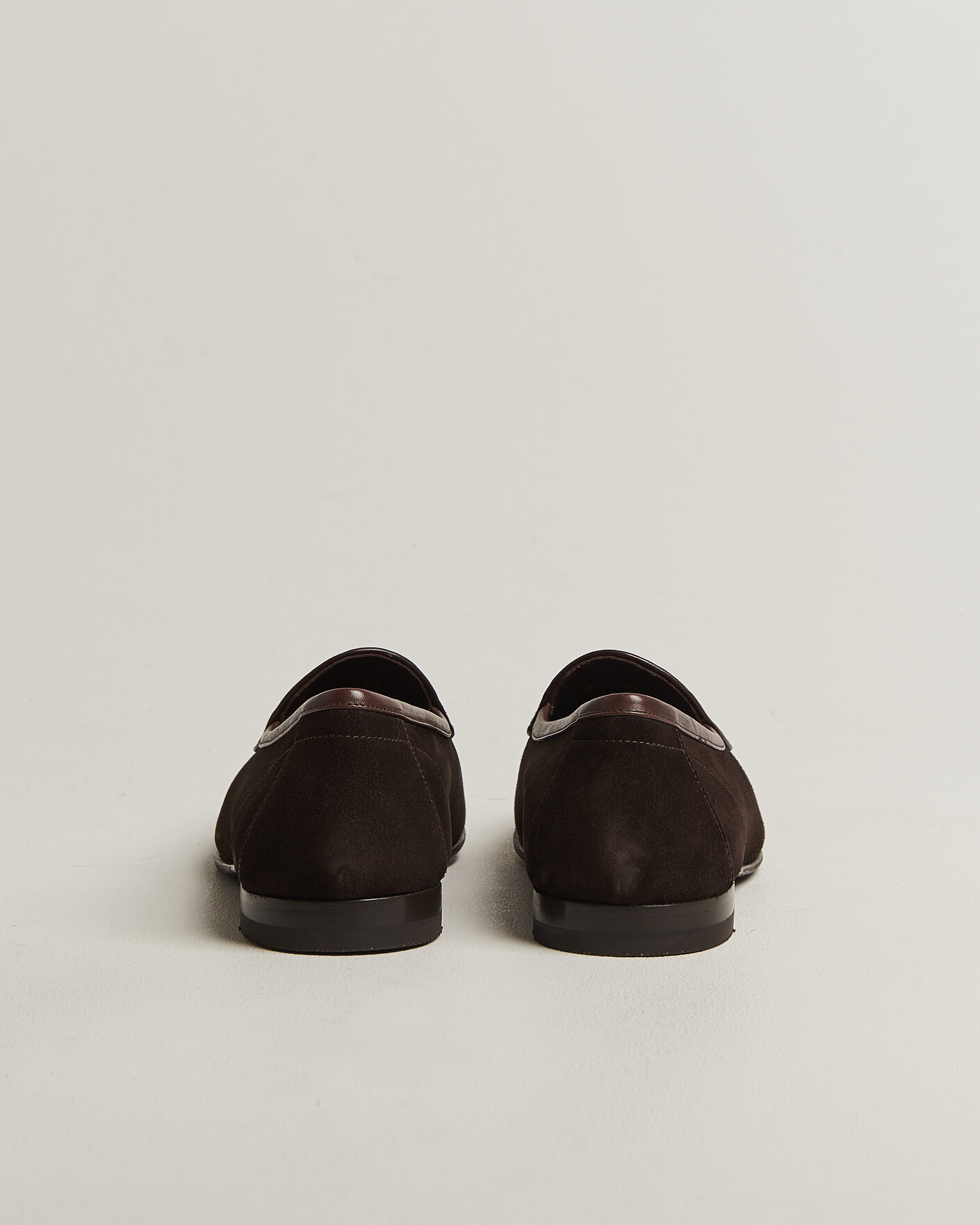 Uomini | Mocassini | Loake 1880 | Belgrave Suede Belgian Loafer Dark Brown