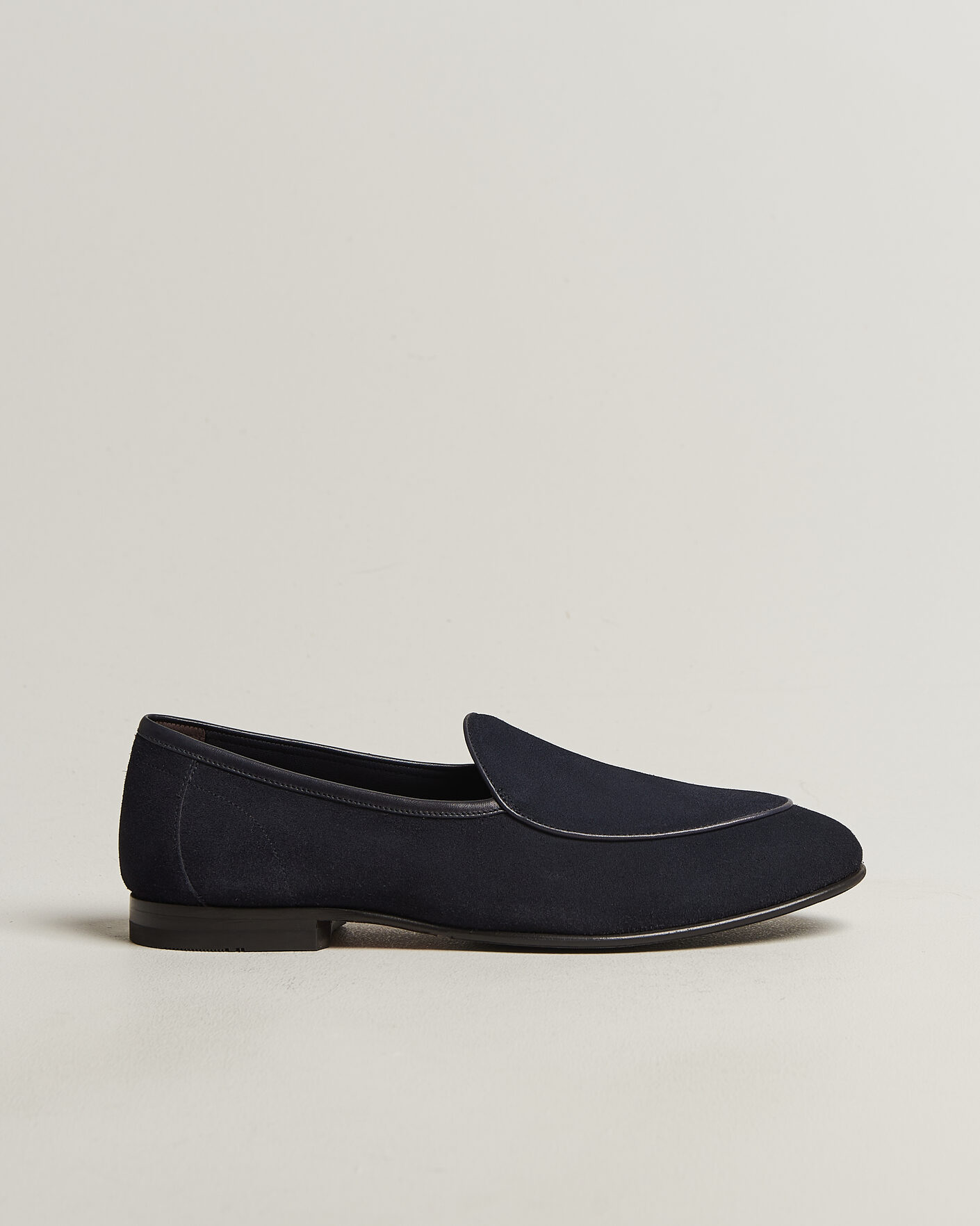 Uomini | Mocassini | Loake 1880 | Belgrave Suede Belgian Loafer Navy