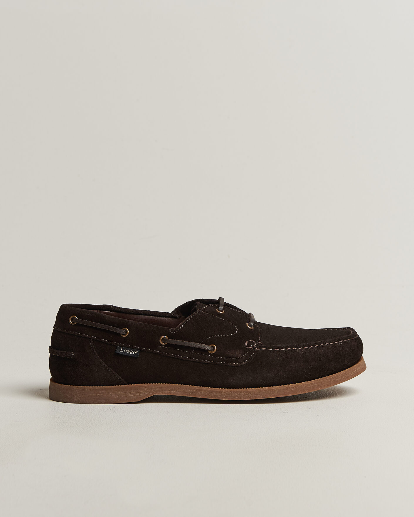 Uomini | Scarpe da barca | Loake 1880 | Padstow Suede Boat Shoe Dark Brown