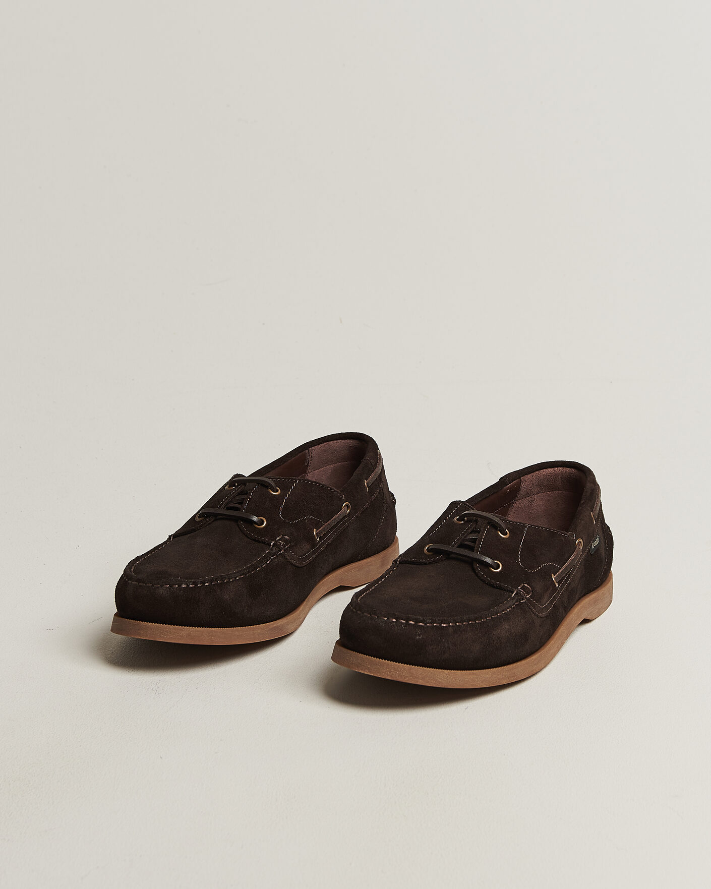 Uomini | Scarpe da barca | Loake 1880 | Padstow Suede Boat Shoe Dark Brown