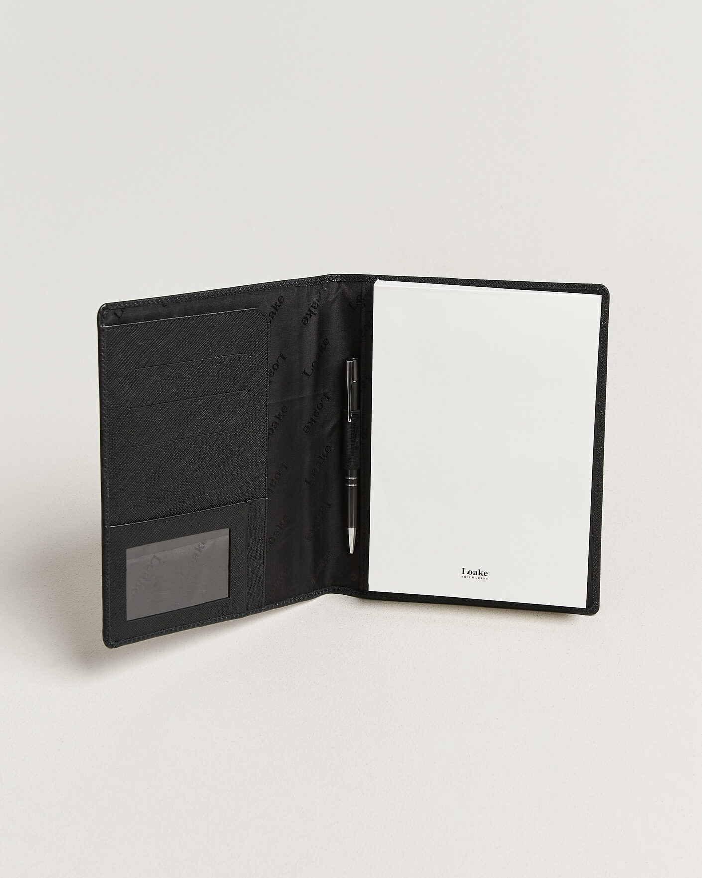 Uomini | Quaderni | Loake Shoemakers | Savoy Grain Leather Notebook Black