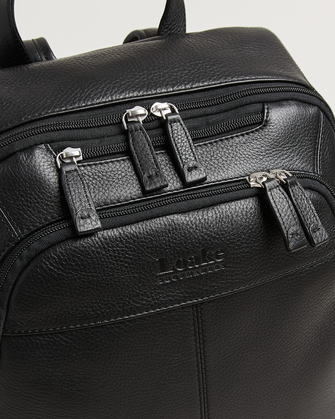Uomini | Borse | Loake Shoemakers | Waterloo Grained Leather Backpack Black