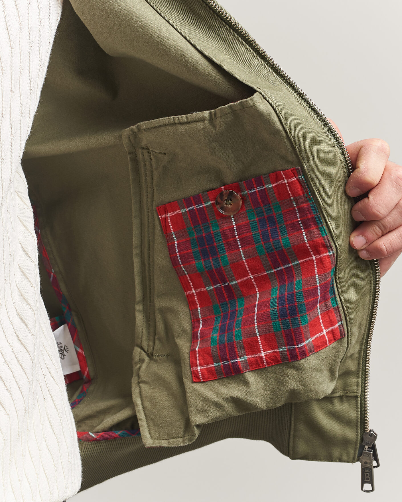 Uomini | Giacche | Baracuta | G9 Washed Cotton Twill Jacket Lichen Green