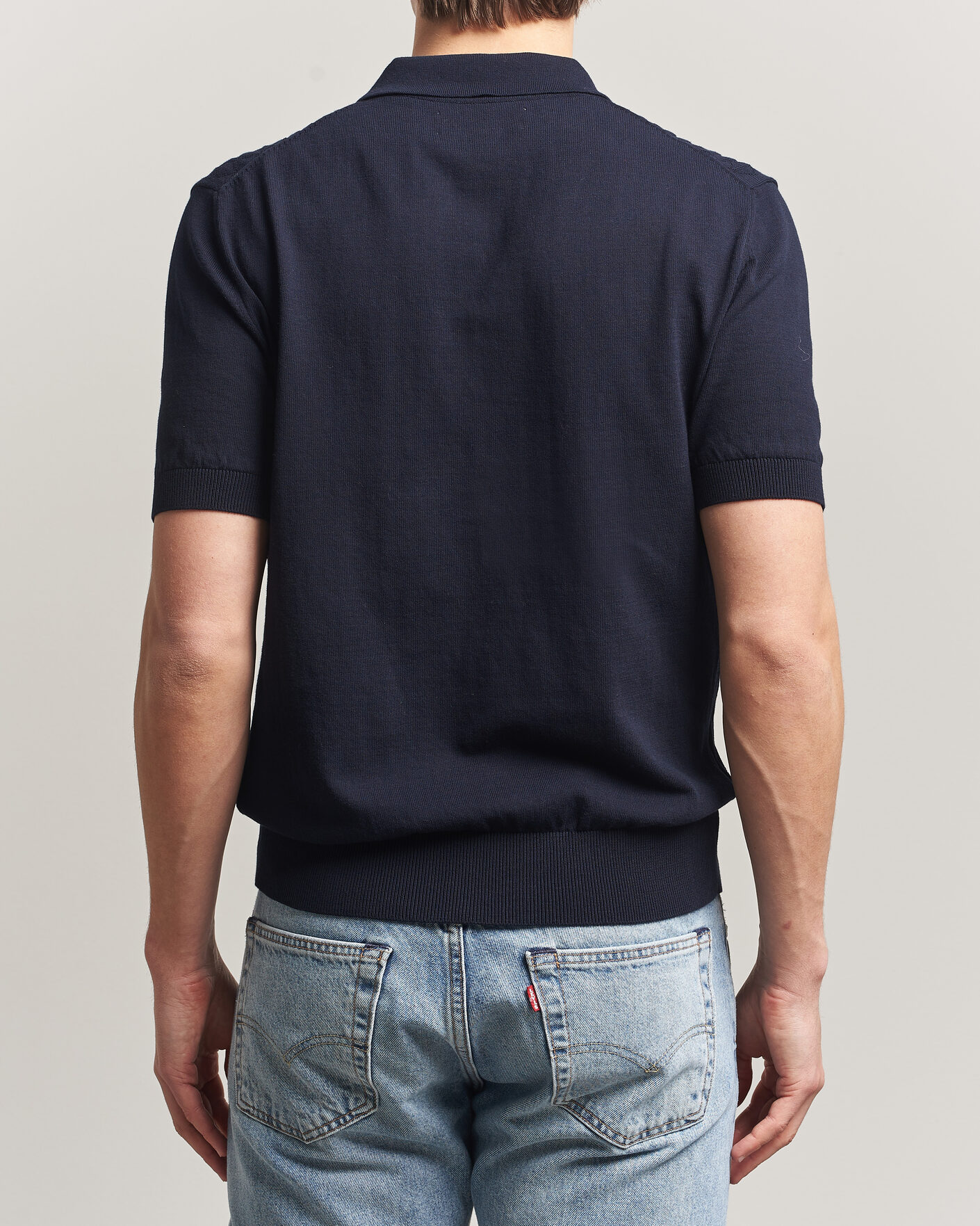 Uomini | Polo | Baracuta | Pattern Stich Polo Navy