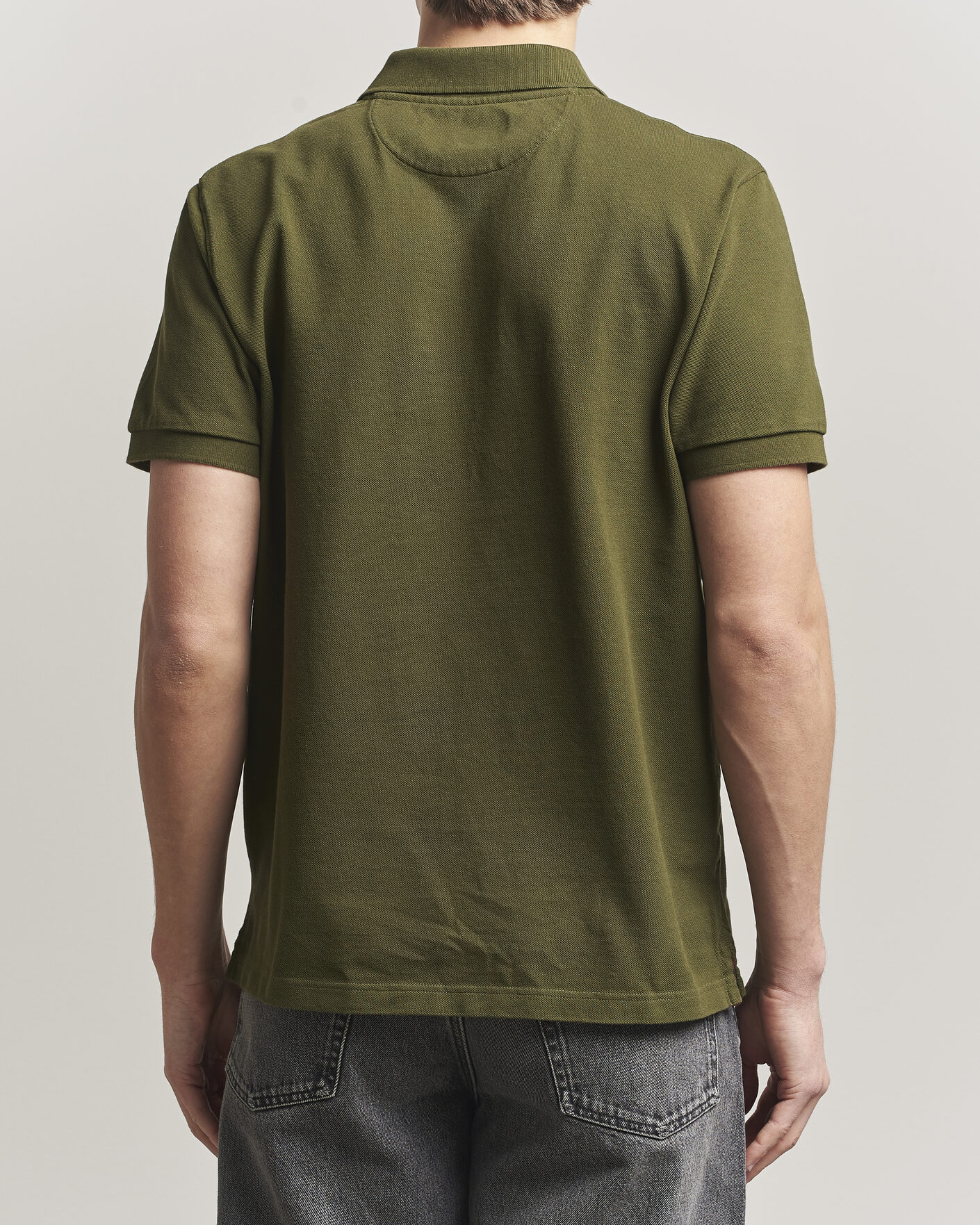 Uomini | Polo | Baracuta | Tartan Placket Piquet Polo Beech