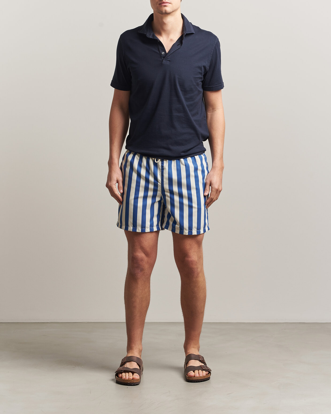 Uomini | Costumi da bagno | Ripa Ripa | Paraggi Striped Swimshorts Blue