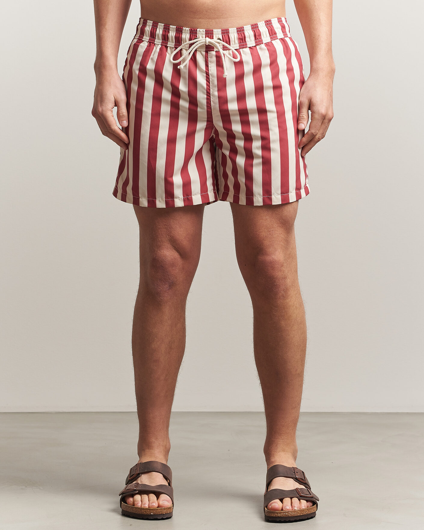 Uomini | Costumi da bagno | Ripa Ripa | Paraggi Striped Swimshorts Red