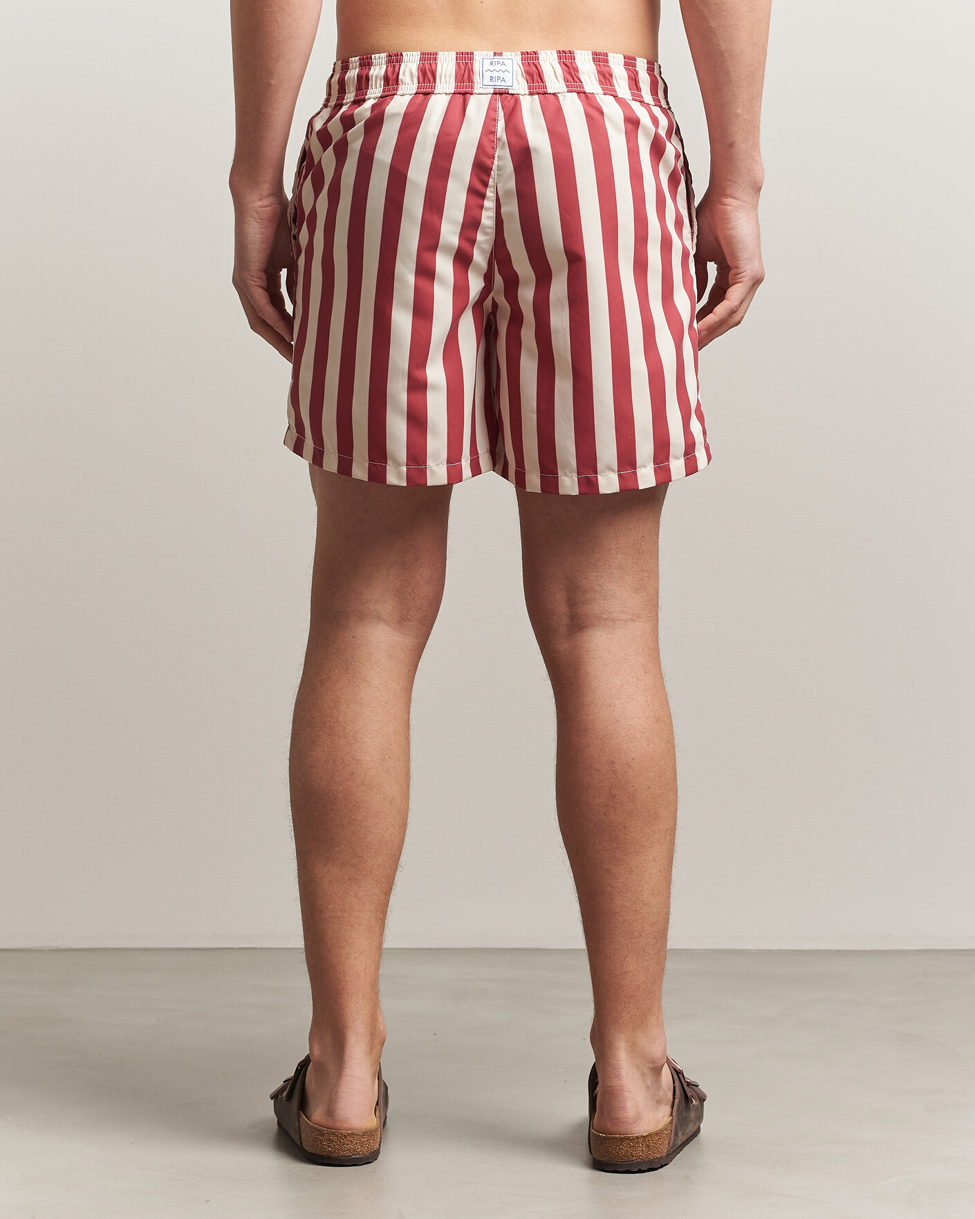 Uomini | Costumi da bagno | Ripa Ripa | Paraggi Striped Swimshorts Red