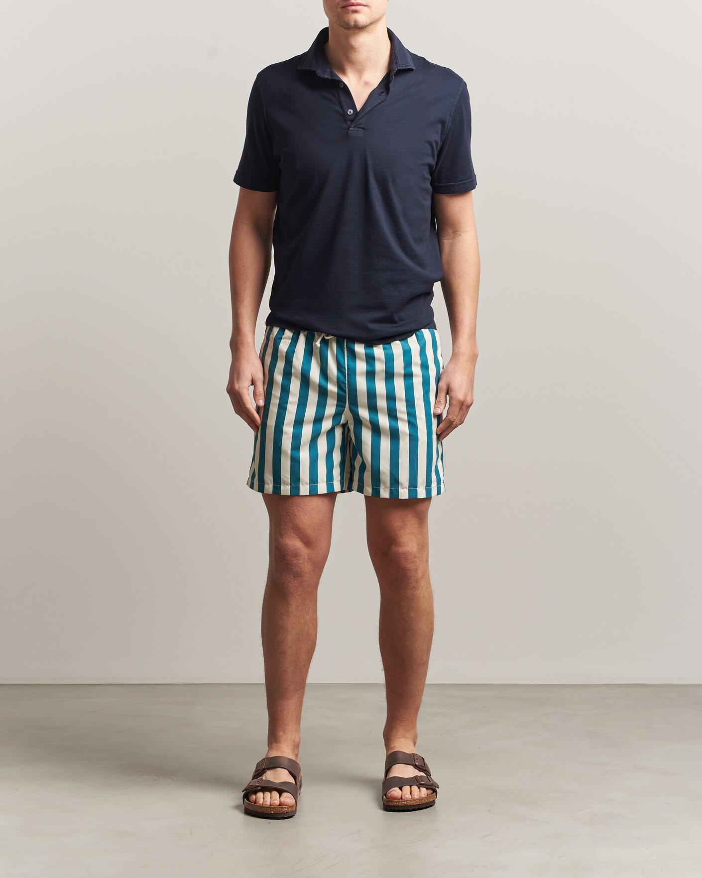 Uomini | Ripa Ripa Paraggi Striped Swimshorts Green | Ripa Ripa | Paraggi Striped Swimshorts Green