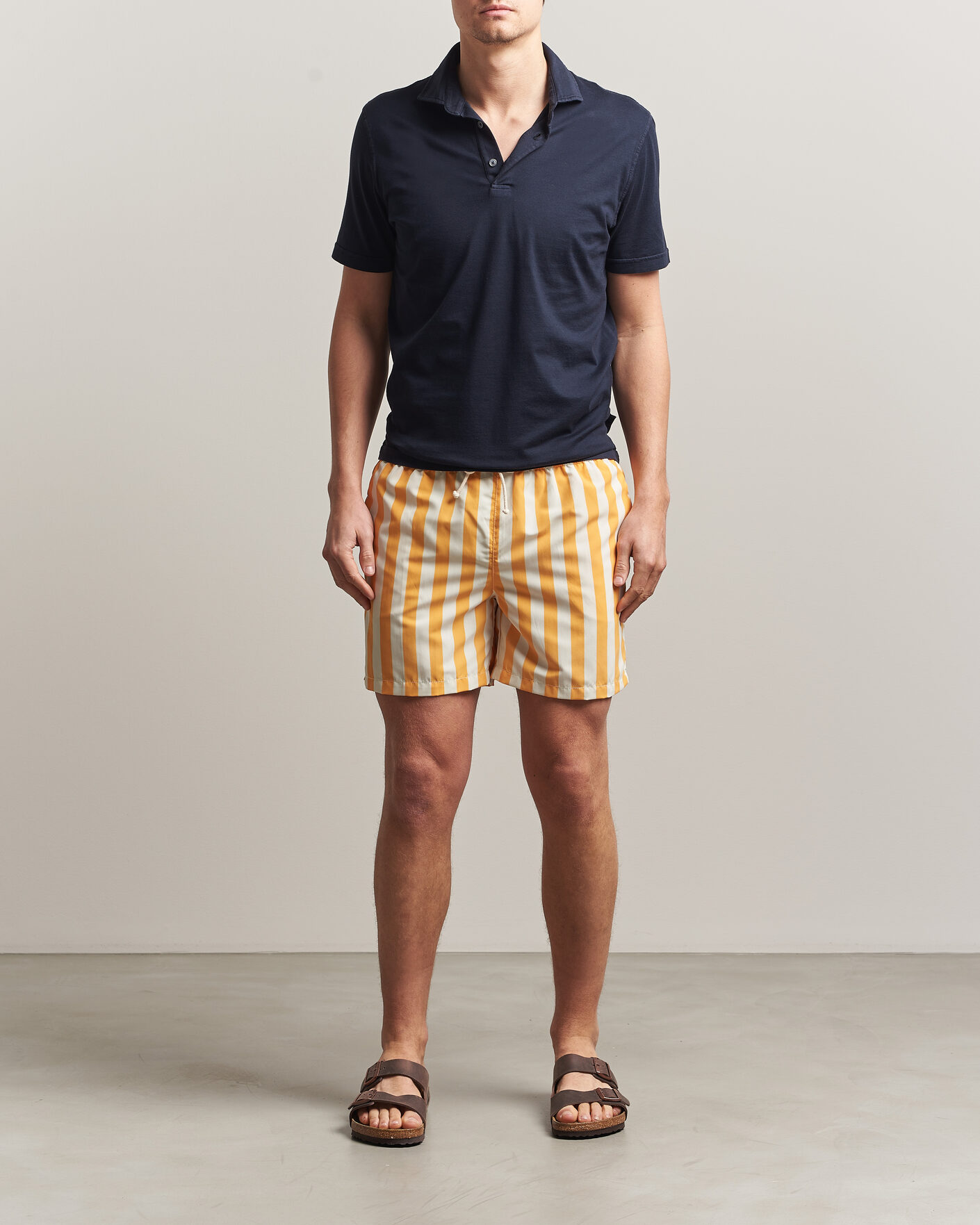 Uomini | Costumi da bagno | Ripa Ripa | Paraggi Striped Swimshorts Yellow