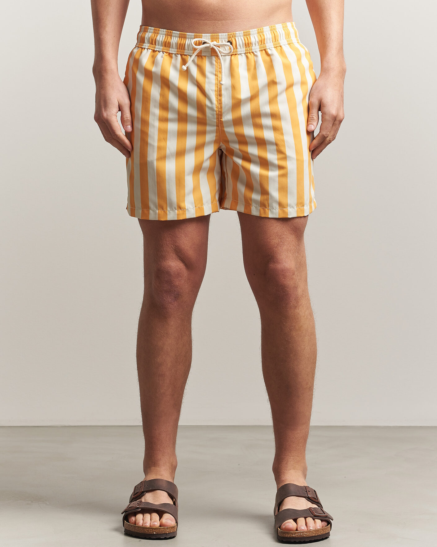 Uomini | Costumi da bagno | Ripa Ripa | Paraggi Striped Swimshorts Yellow