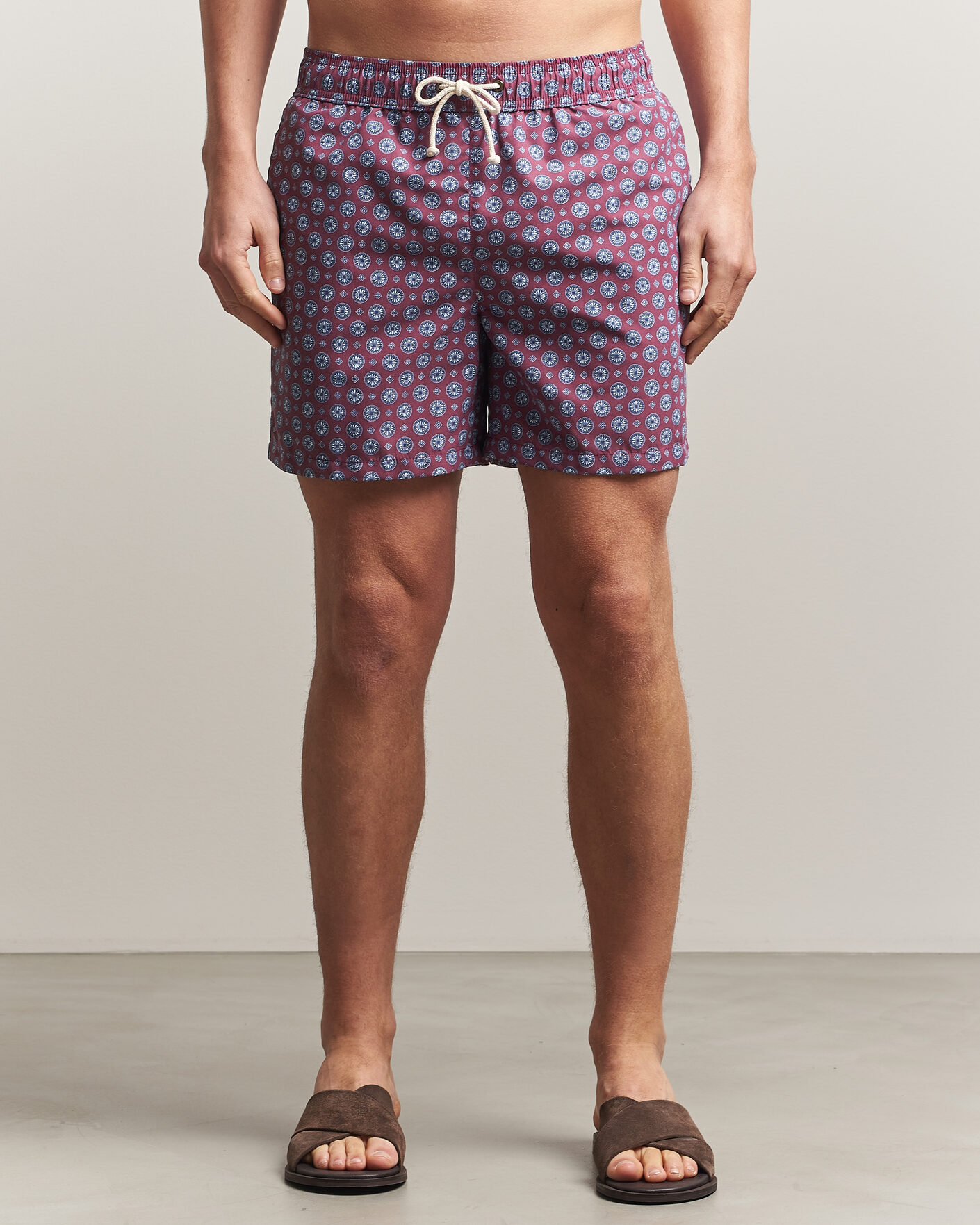 Uomini | Costumi da bagno | Ripa Ripa | Printed Swimshorts Bordeaux