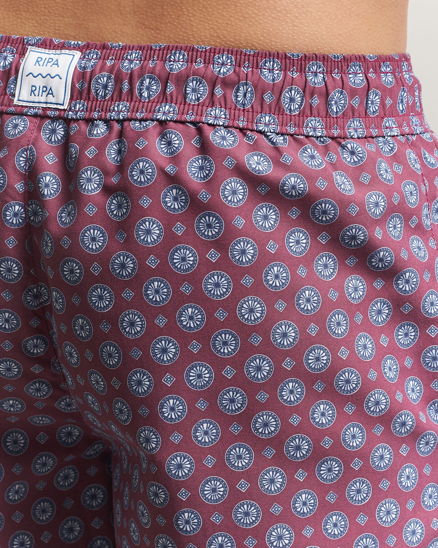 Uomini | Costumi da bagno | Ripa Ripa | Printed Swimshorts Bordeaux
