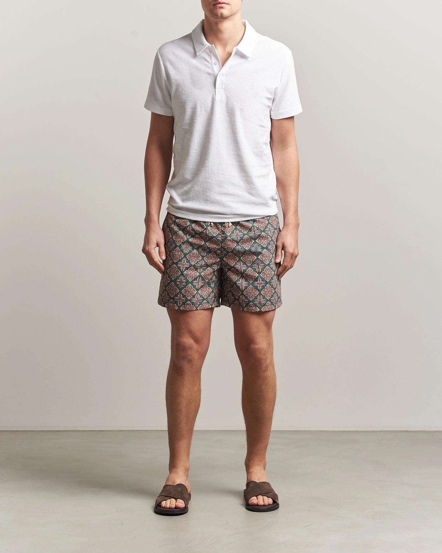 Uomini | Costumi da bagno | Ripa Ripa | Printed Swimshorts Green/Red