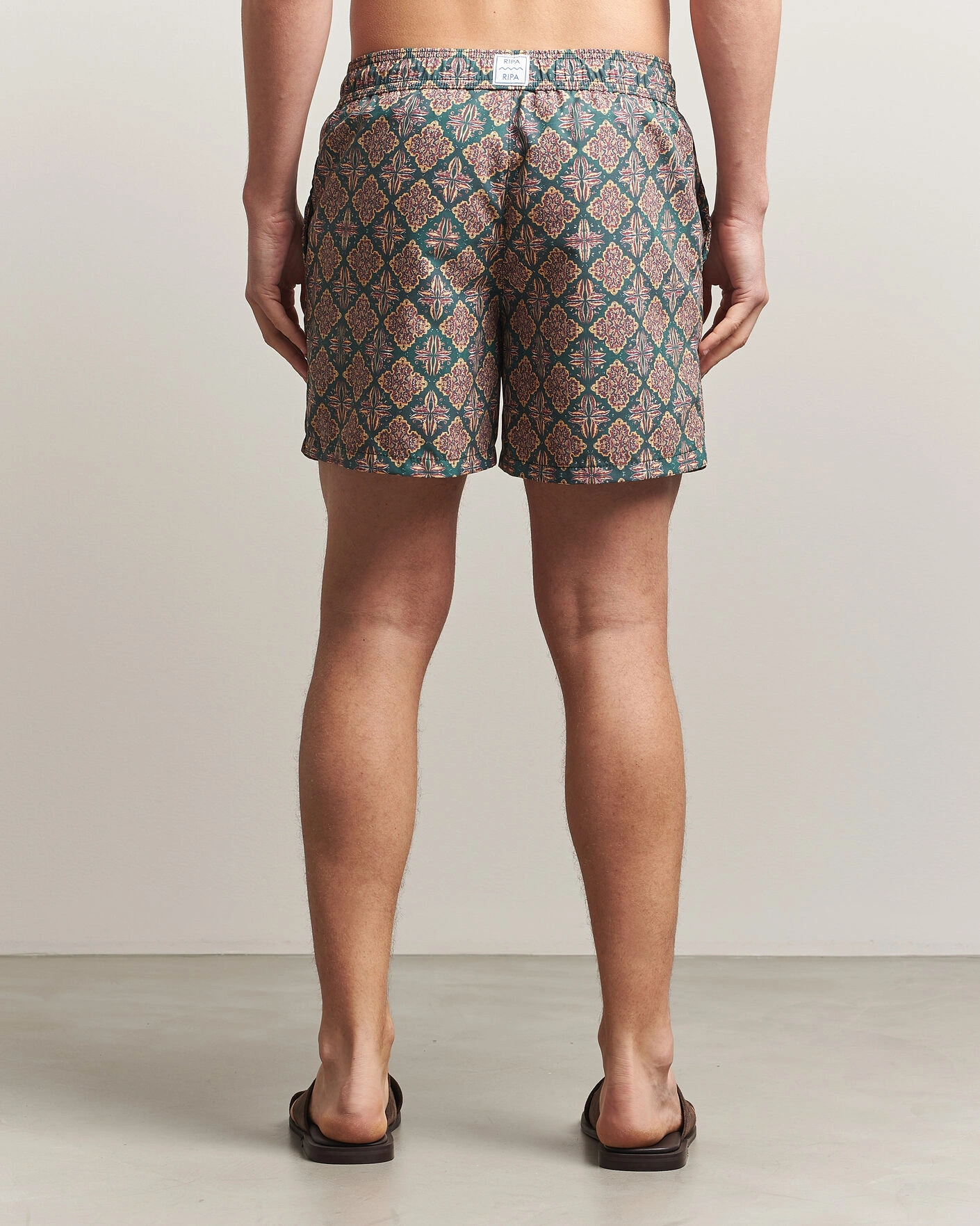 Uomini | Costumi da bagno | Ripa Ripa | Printed Swimshorts Green/Red