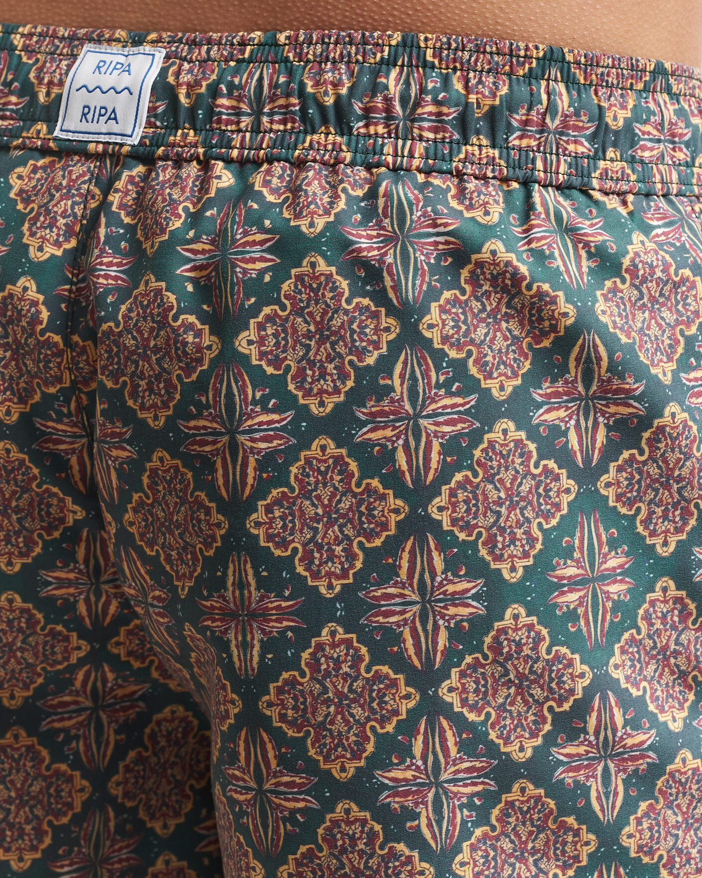 Uomini | Costumi da bagno | Ripa Ripa | Printed Swimshorts Green/Red