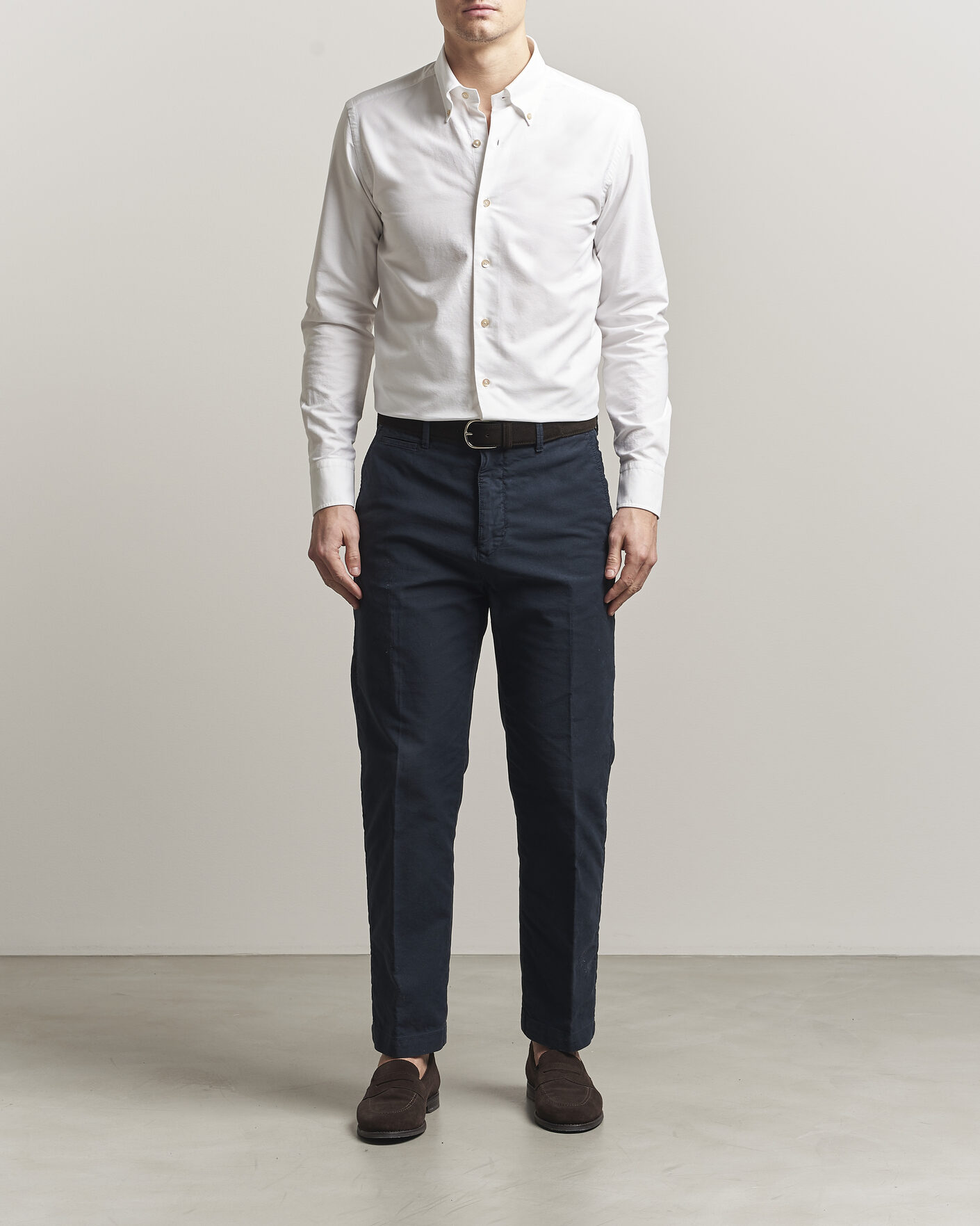 Uomini | Camicie | Grigio | Oxford Button Down Shirt White